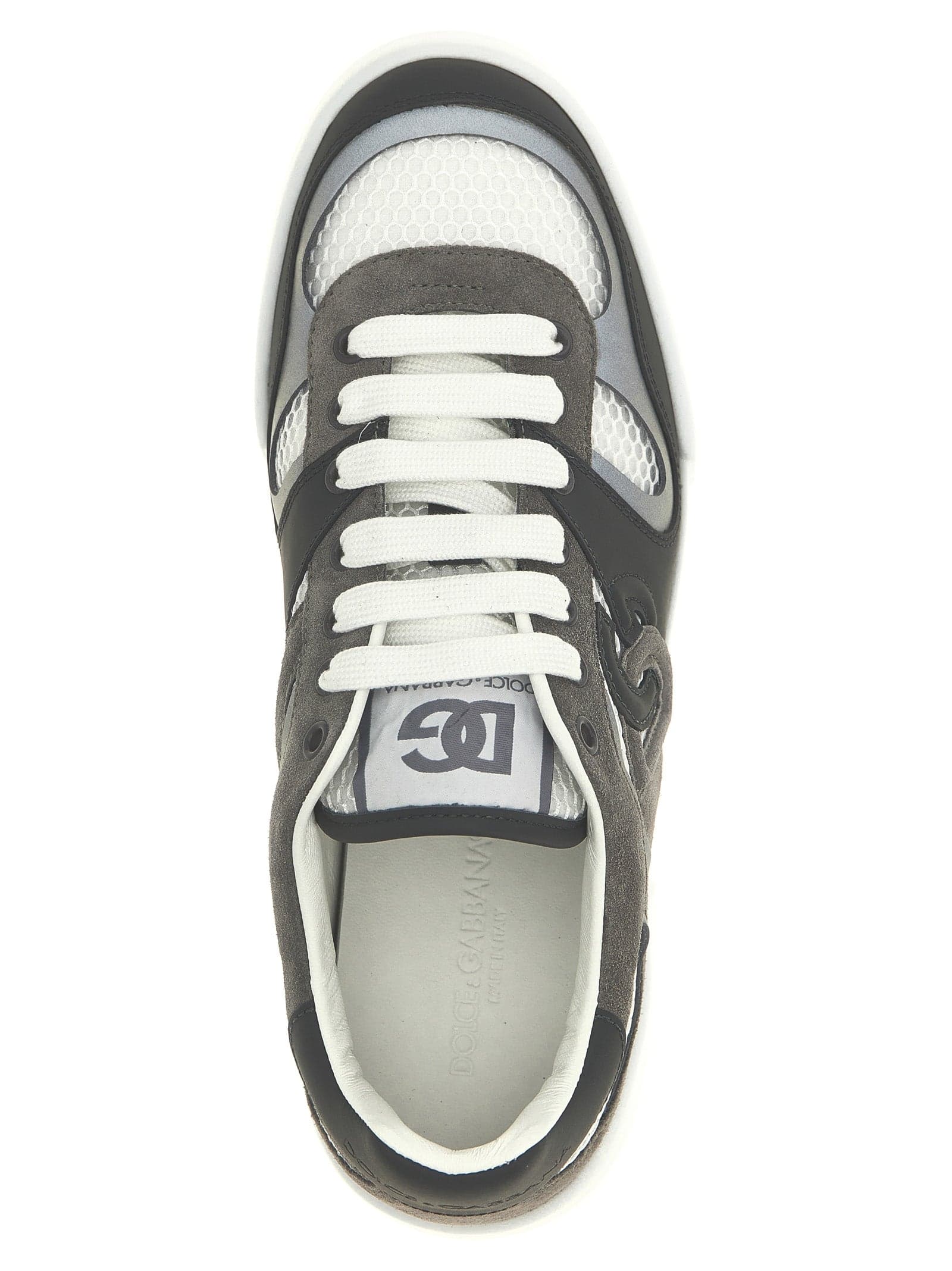 Dolce & Gabbana Gray Calfskin Athletic Sneakers - 4