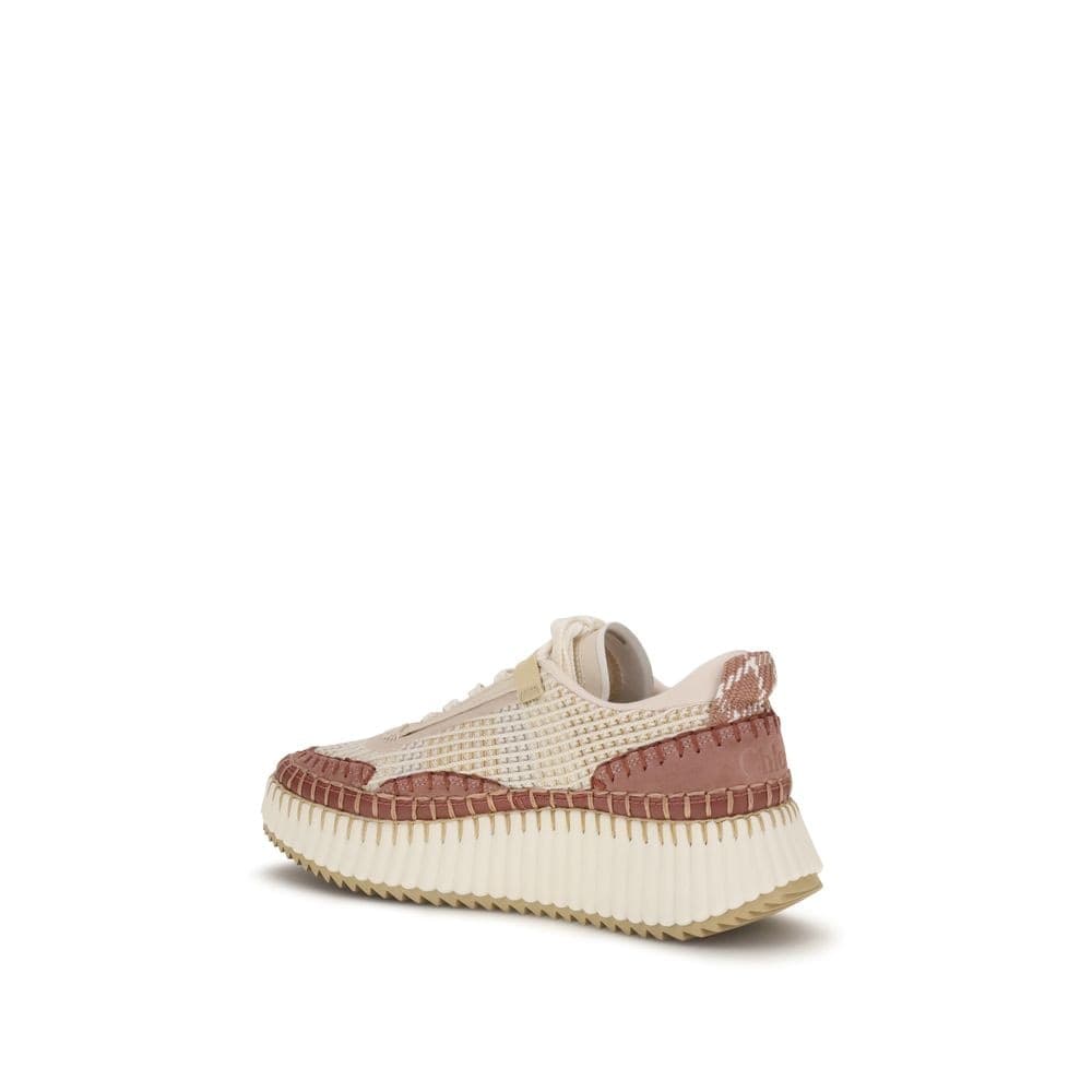 Chloé Beige Nylon Chunky Sneakers - 3