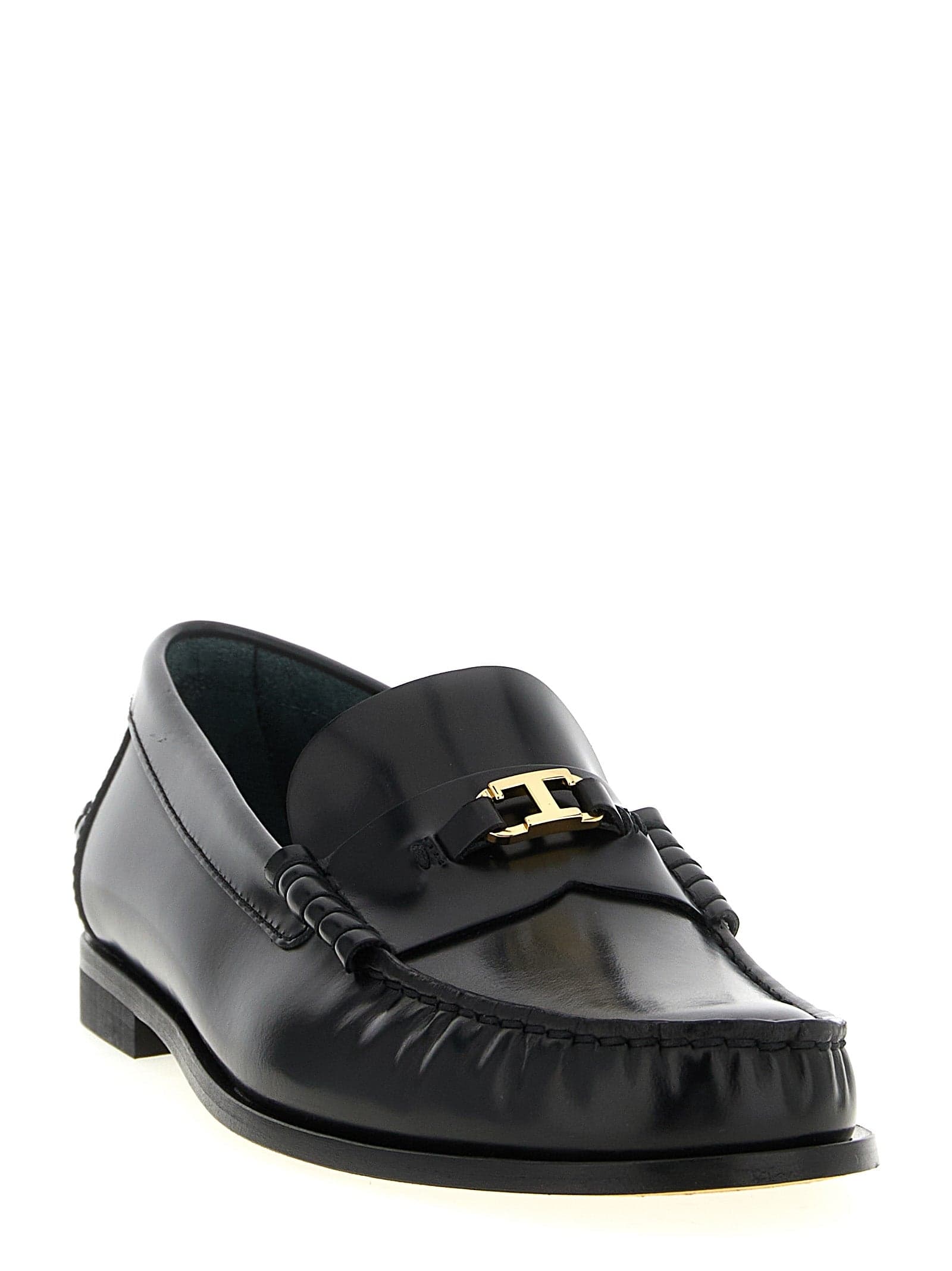 Tod's Black Calfskin Slip-On Loafers - 2