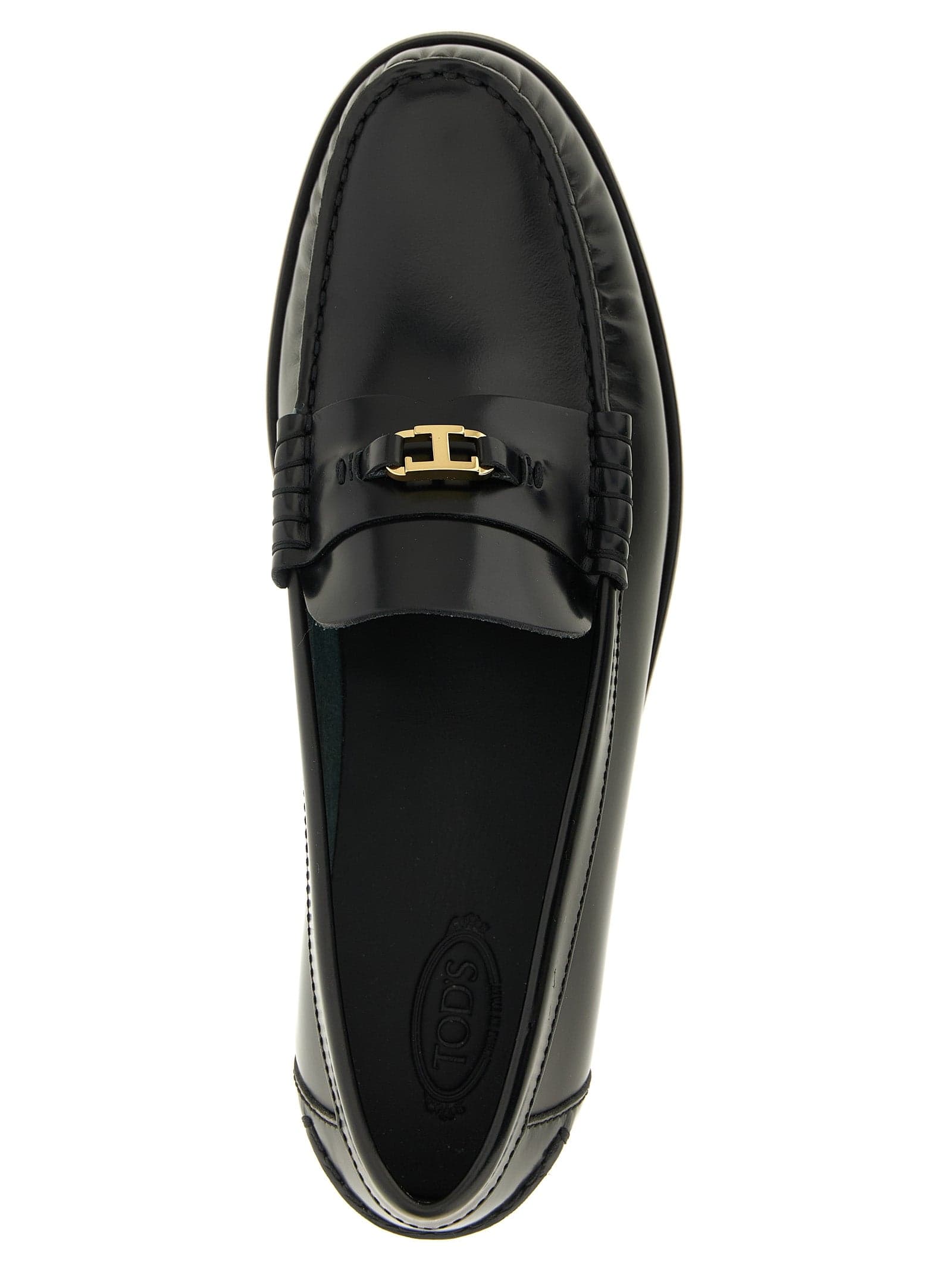 Tod's Black Calfskin Slip-On Loafers - 4