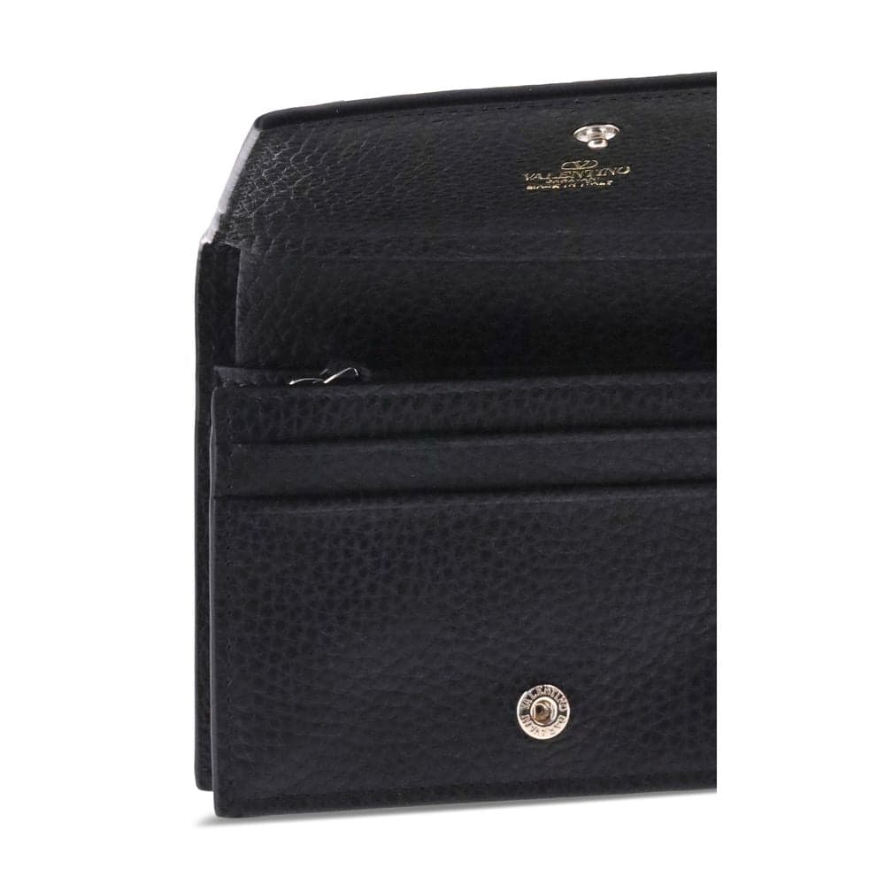 Valentino Garavani Black Calf Leather Bos Taurus Wallet - 3