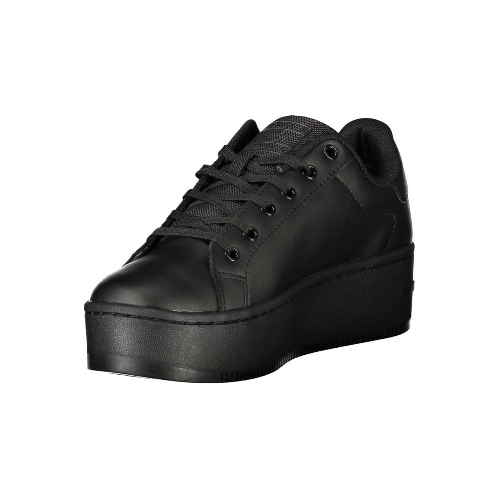 Tommy Hilfiger Black Polyurethane Women's Sneaker - 3