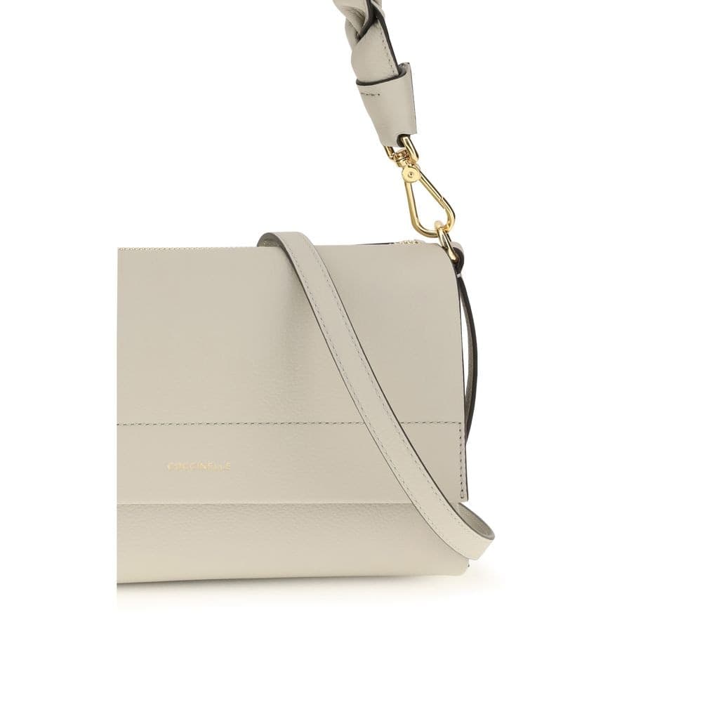 Coccinelle Beige Calf Leather Bos Taurus Shoulder Bag - 4