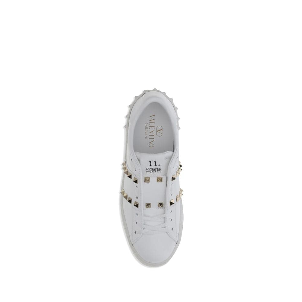 Valentino Garavani White Calf Leather Bos Taurus Sneakers - 4