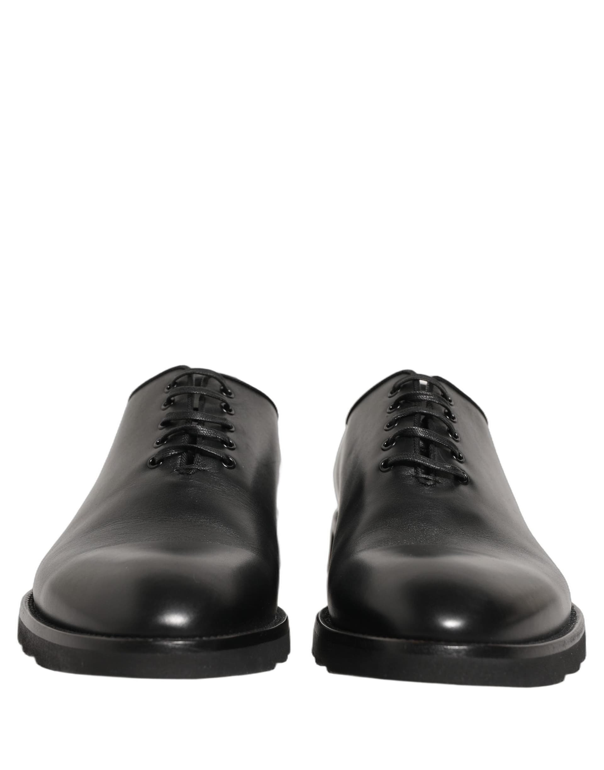 Dolce & Gabbana Black Leather Men Oxford Dress Formal Shoes - 2