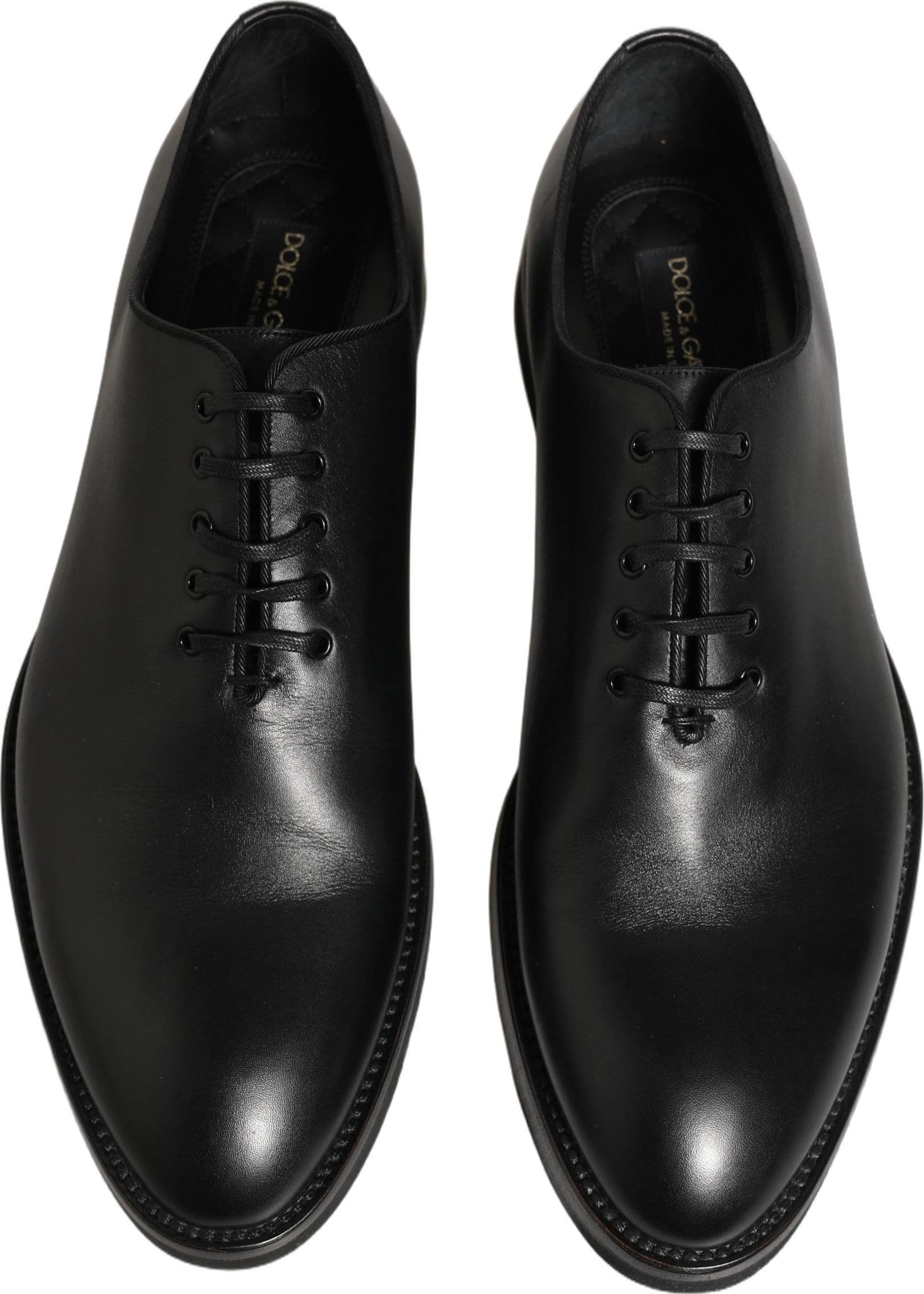 Dolce & Gabbana Black Leather Men Oxford Dress Formal Shoes - 3