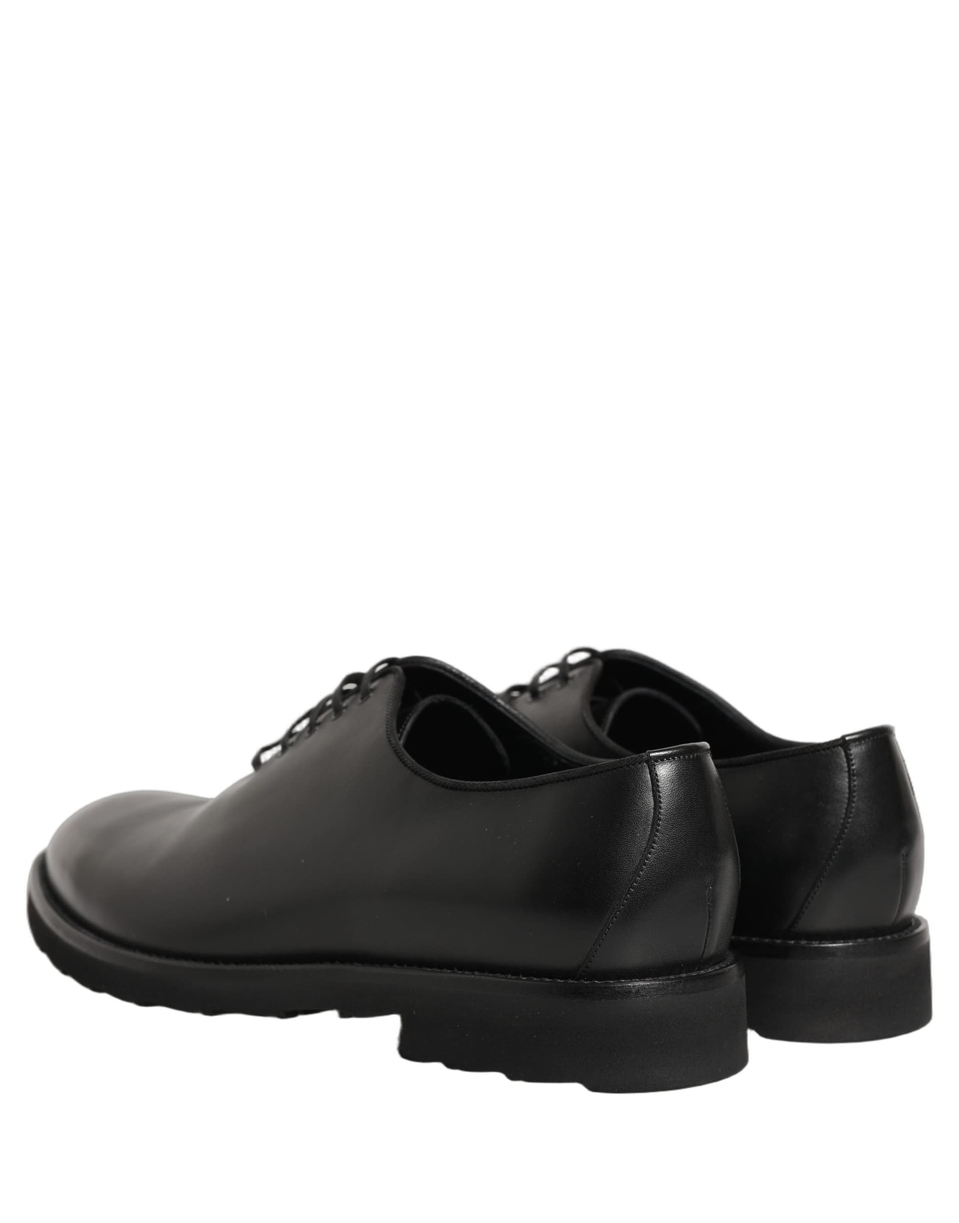 Dolce & Gabbana Black Leather Men Oxford Dress Formal Shoes - 5