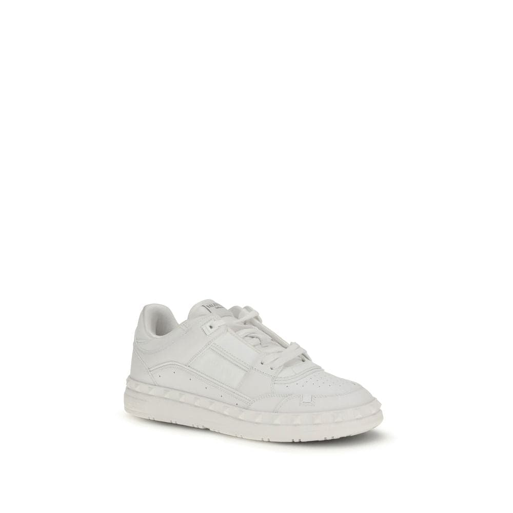 Valentino Garavani White Calf Leather Bos Taurus Low Top Sneakers - 2