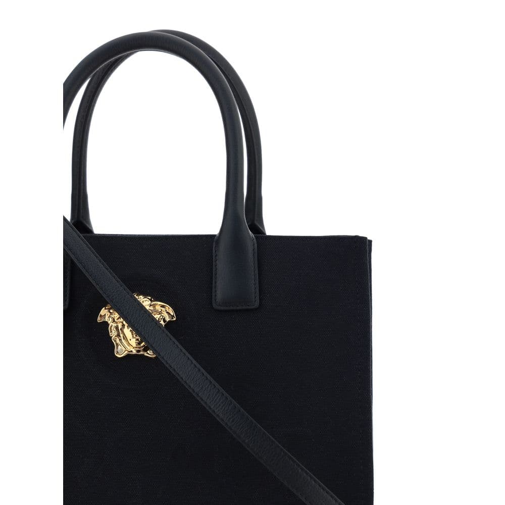 Versace Black Cotton Shoulder Bag - 4