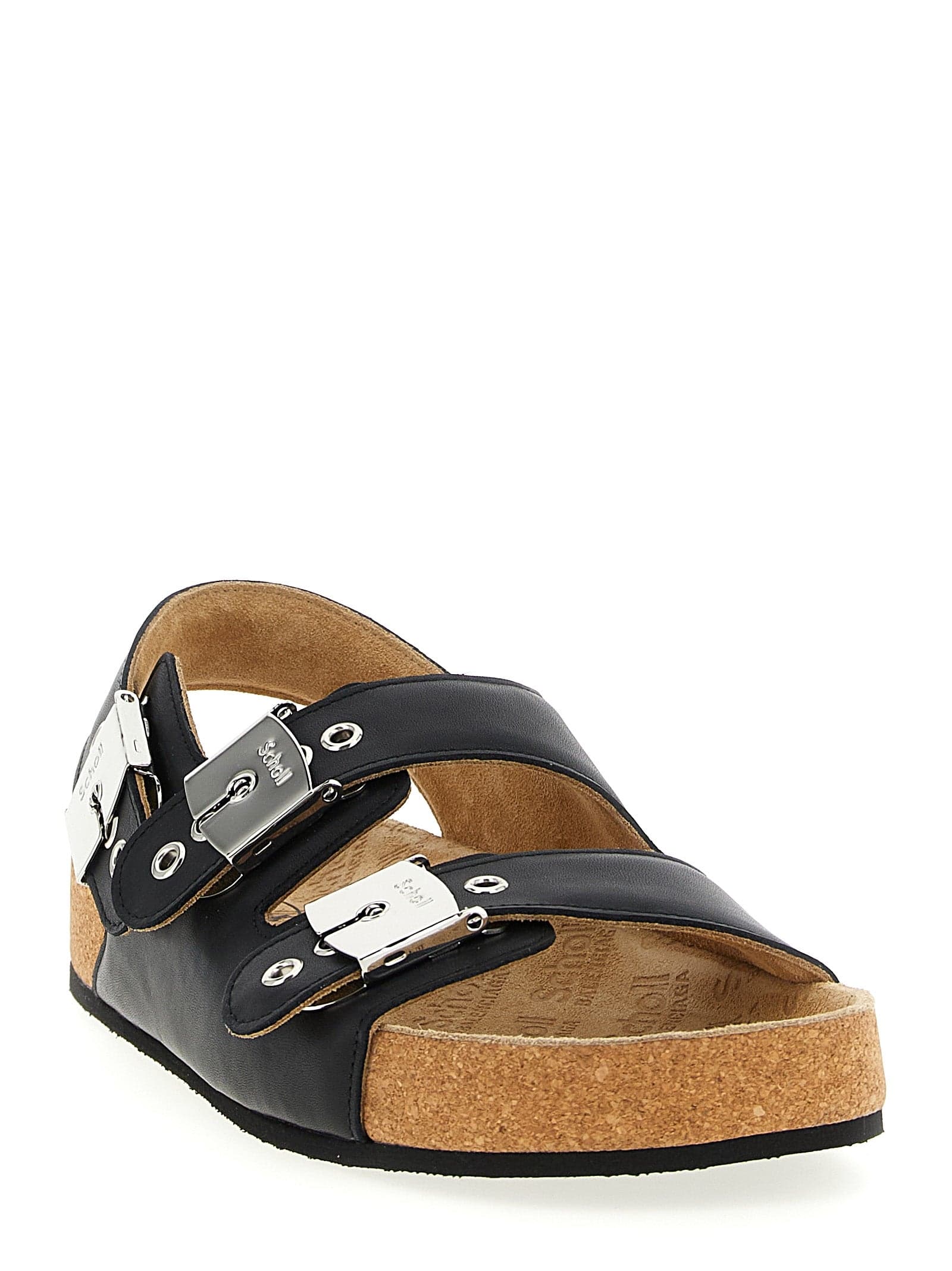 Balenciaga Black Calfskin Flat Sandals - 2