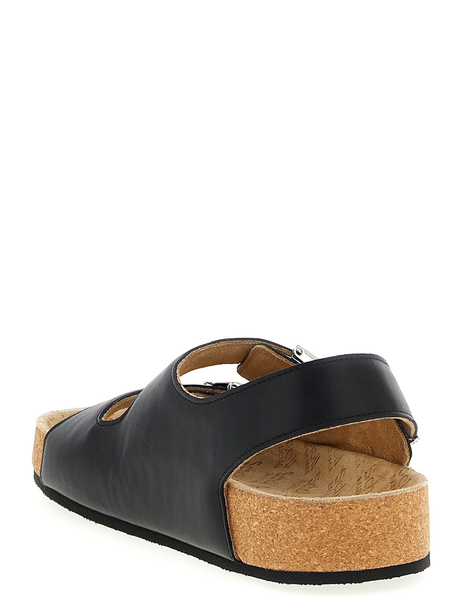 Balenciaga Black Calfskin Flat Sandals - 3