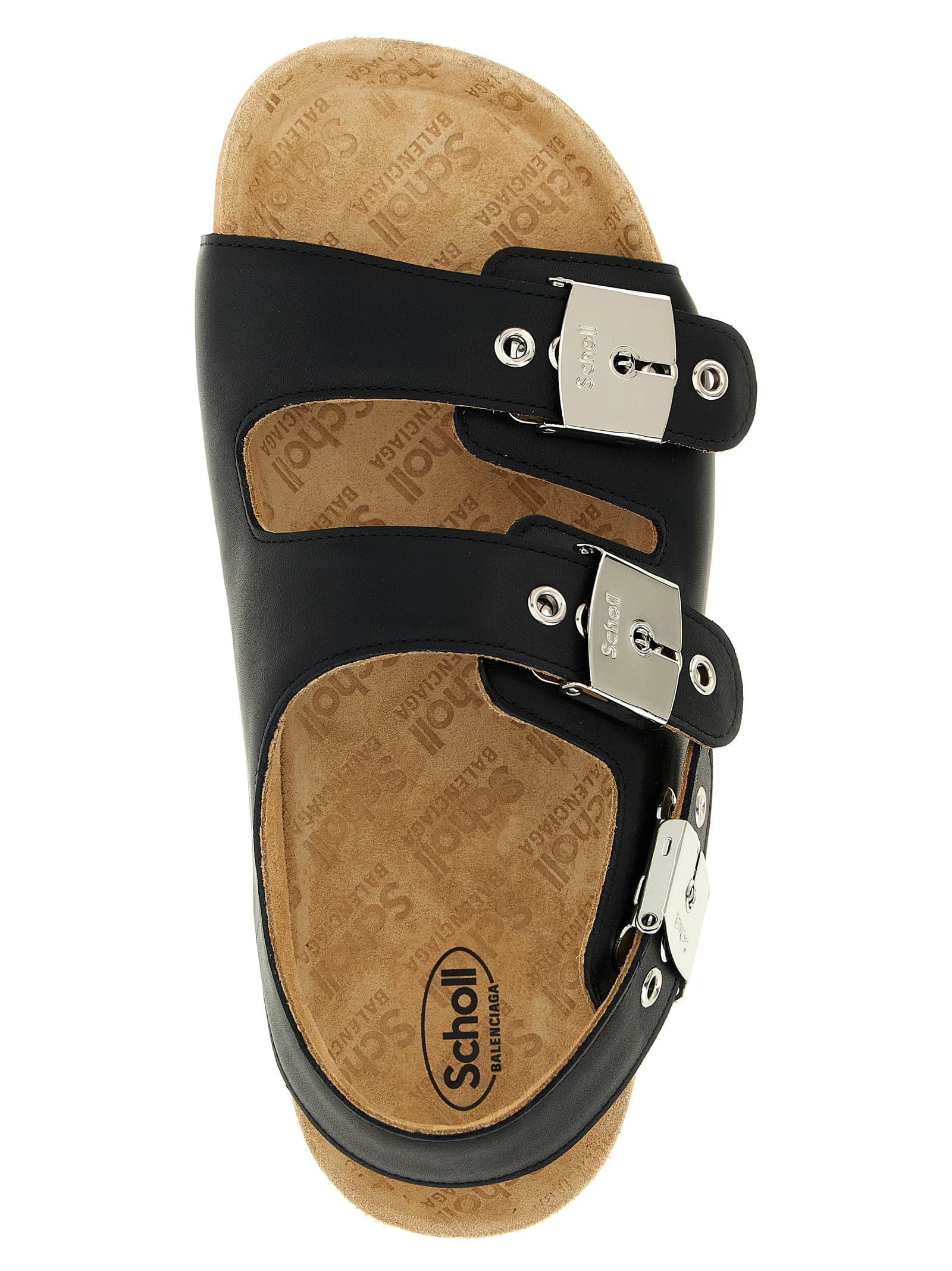 Balenciaga Black Calfskin Flat Sandals - 4