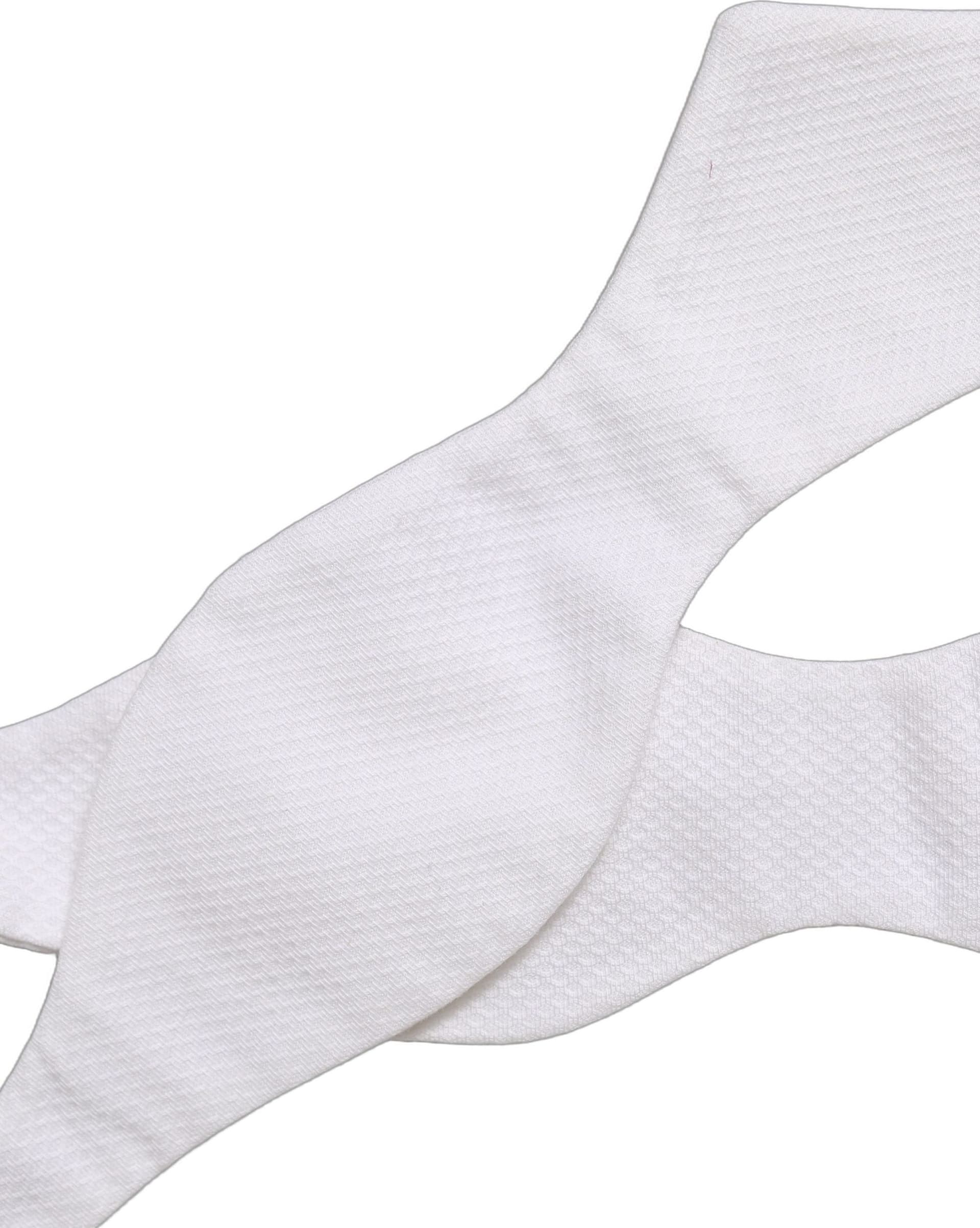 Dolce & Gabbana Men White 100% Silk Adjustable Neck Papillon Bow Tie - 4