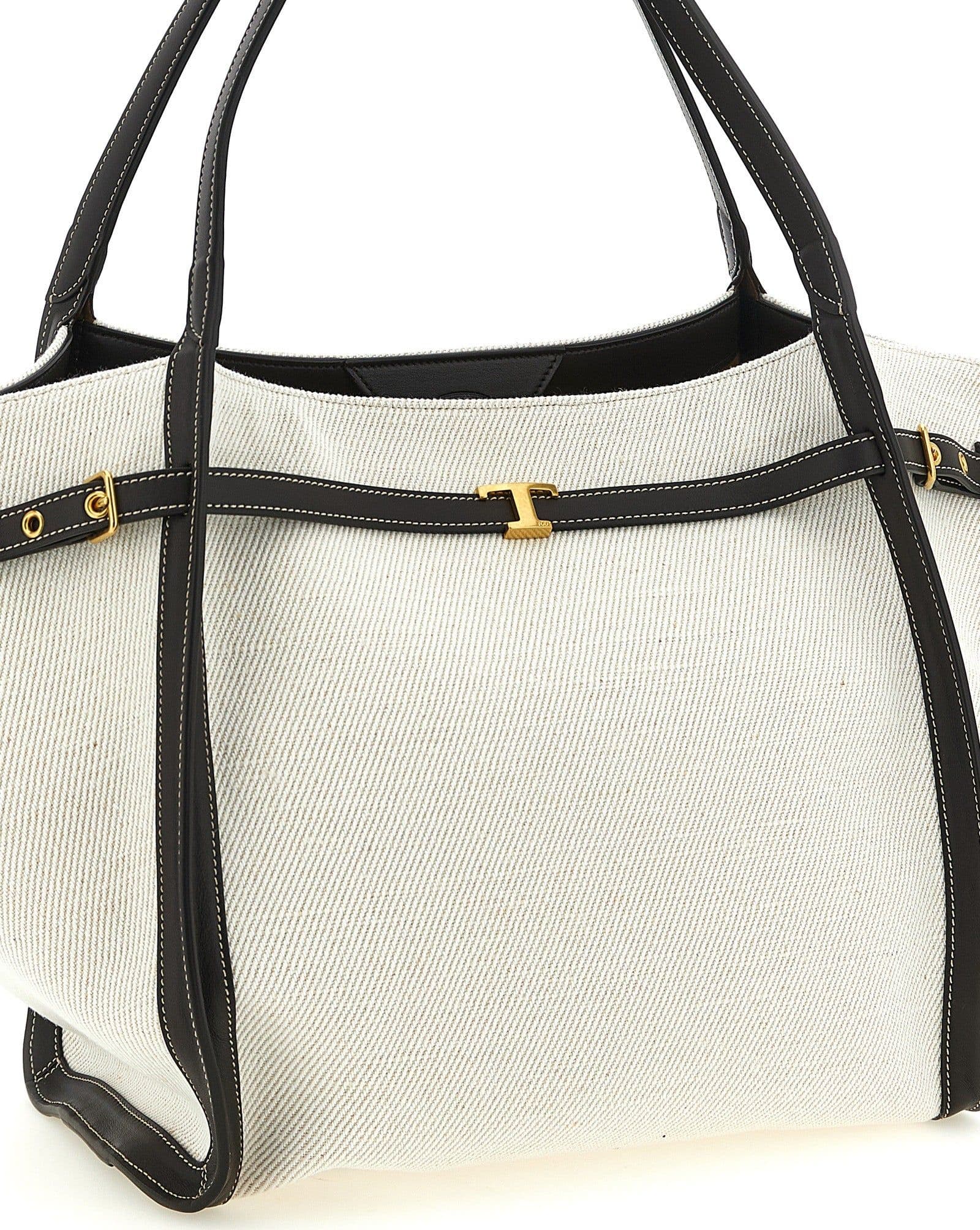 Tod's Multicolor Linen Tote Bag - 3