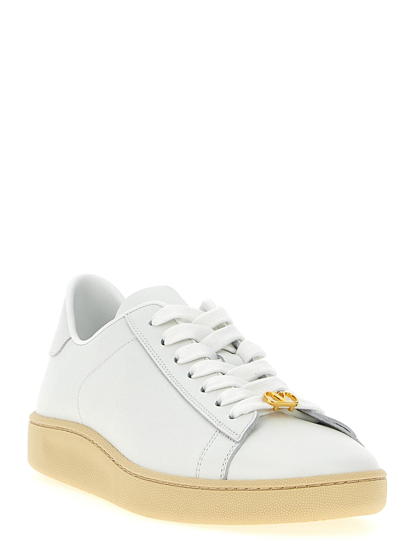 Valentino Garavani White Calfskin Low Top Sneakers - 2