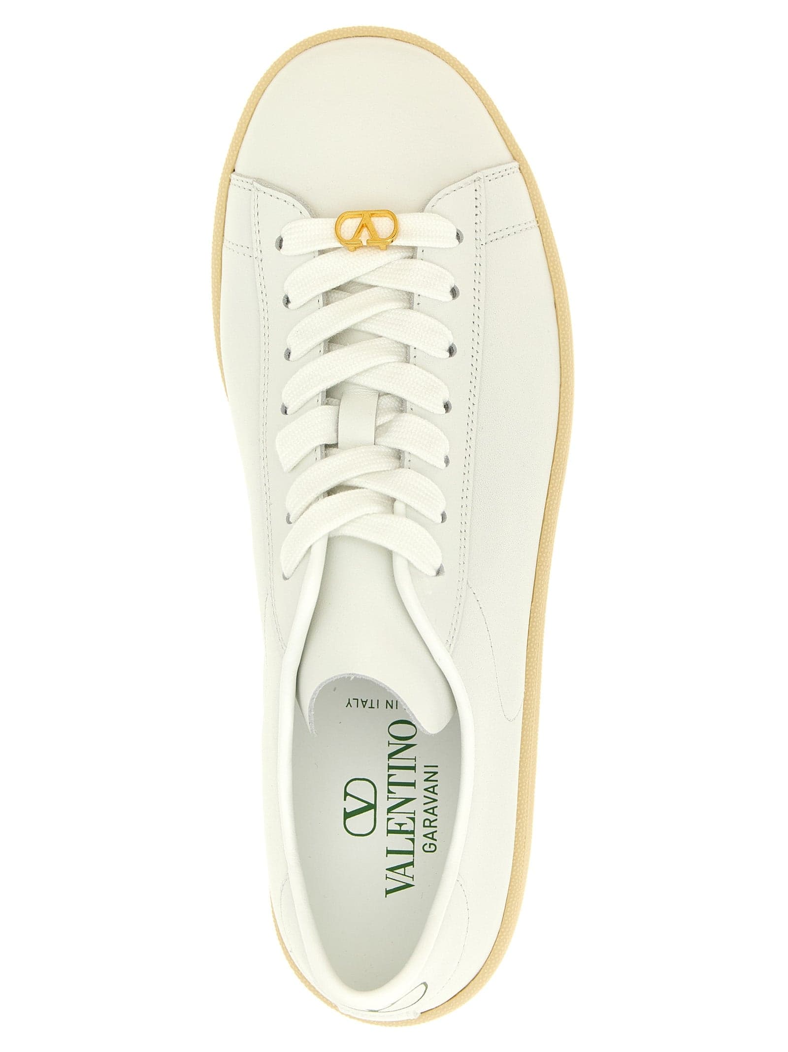 Valentino Garavani White Calfskin Low Top Sneakers - 4