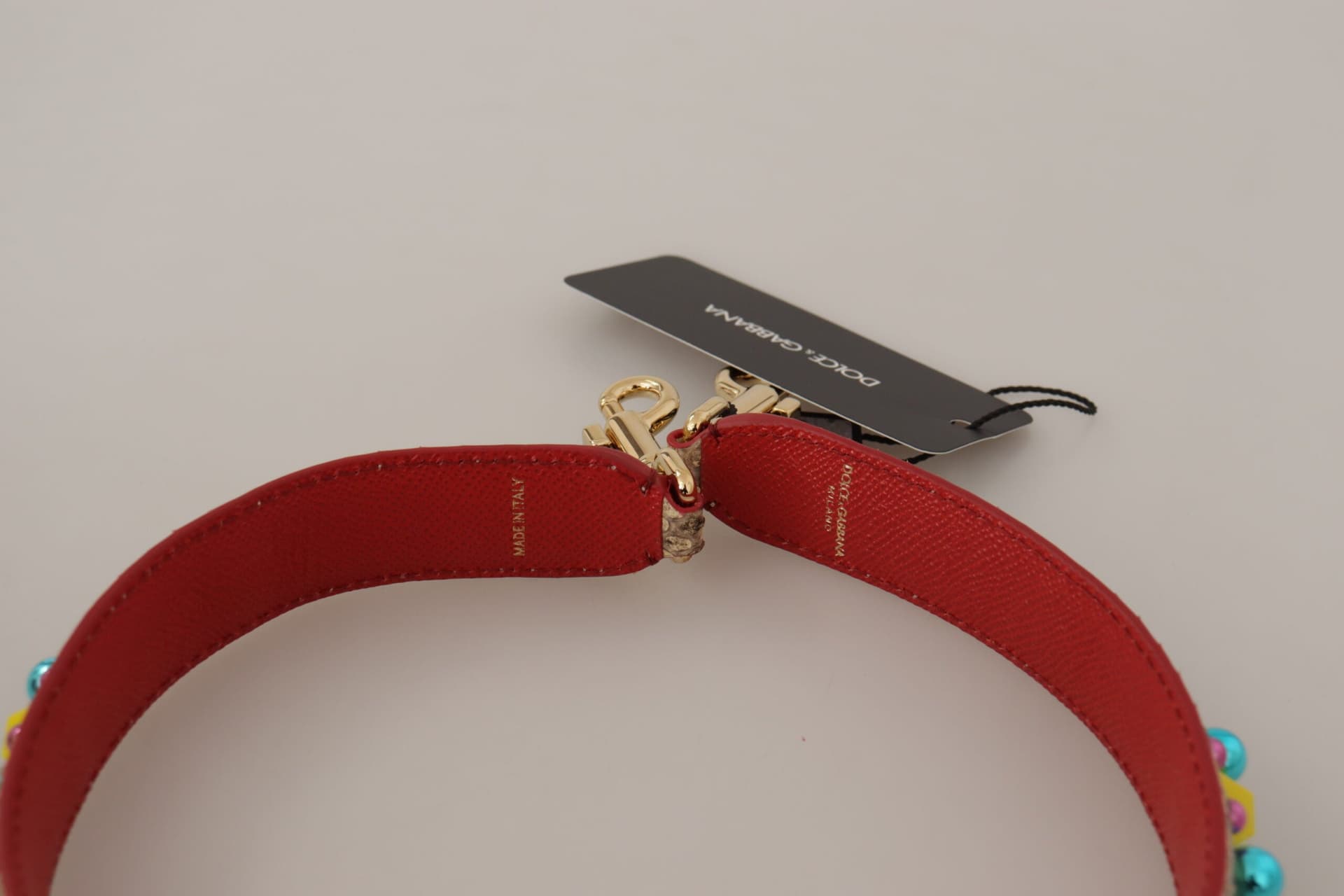 Dolce & Gabbana Beige Python Leather Crystals Shoulder Strap - 3