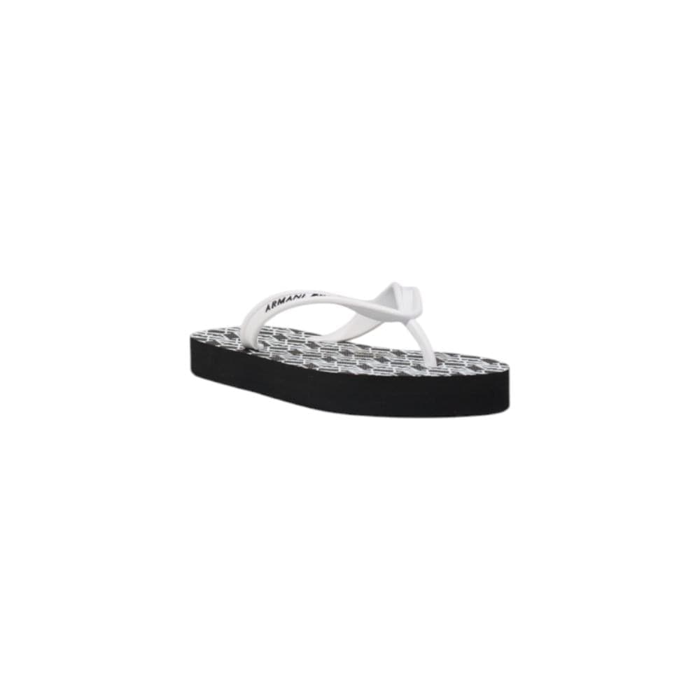 Armani Exchange Black And White Rubber Flip-Flop Sandals - 2