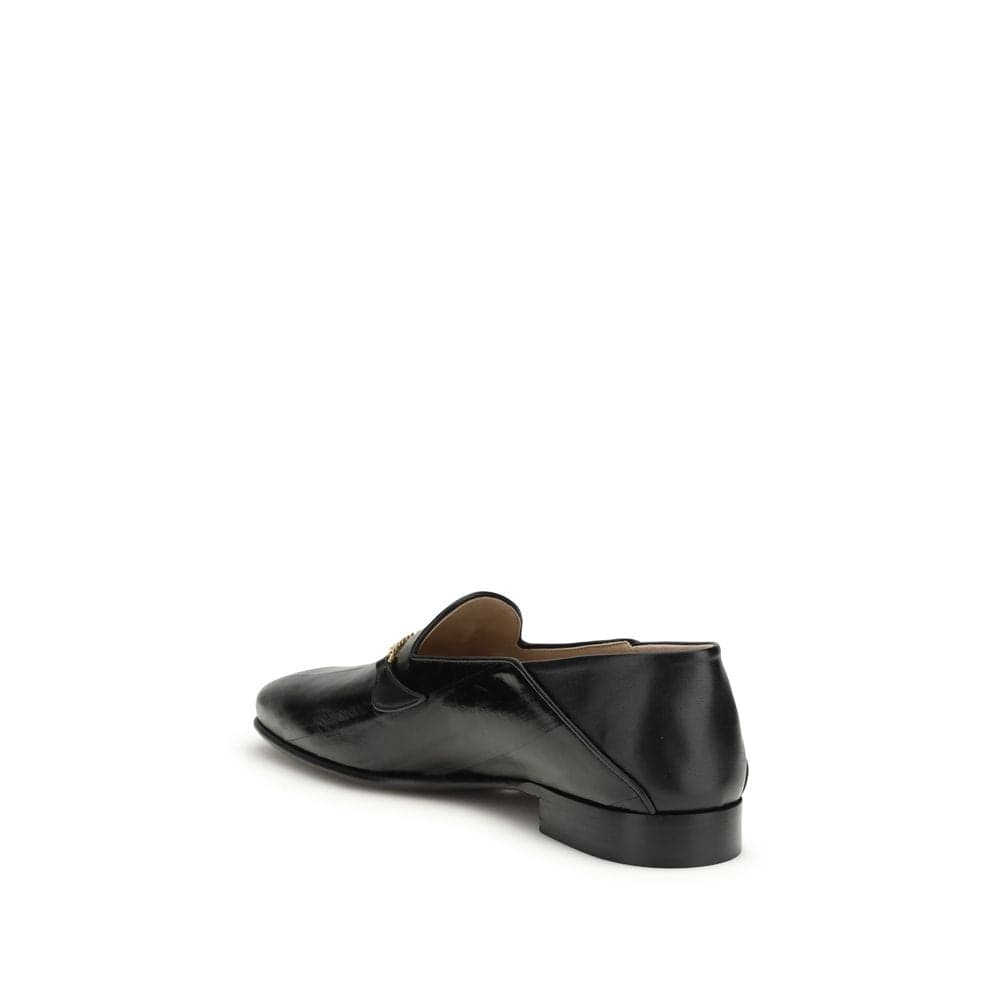 Valentino Garavani Black Calf Leather Bos Taurus Slip-On Loafers - 3