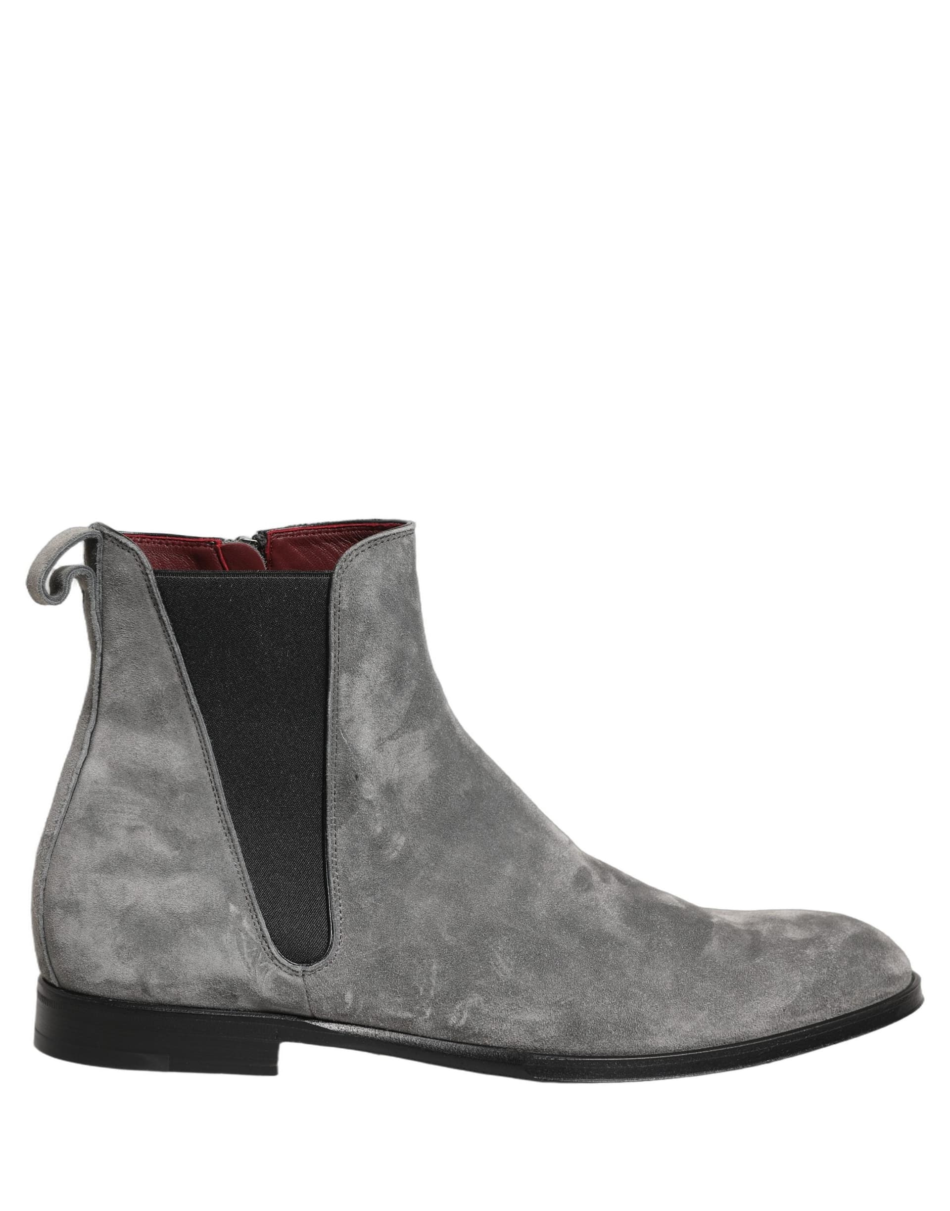 Dolce & Gabbana Gray Suede Leather Chelsea Boots Shoes - 6