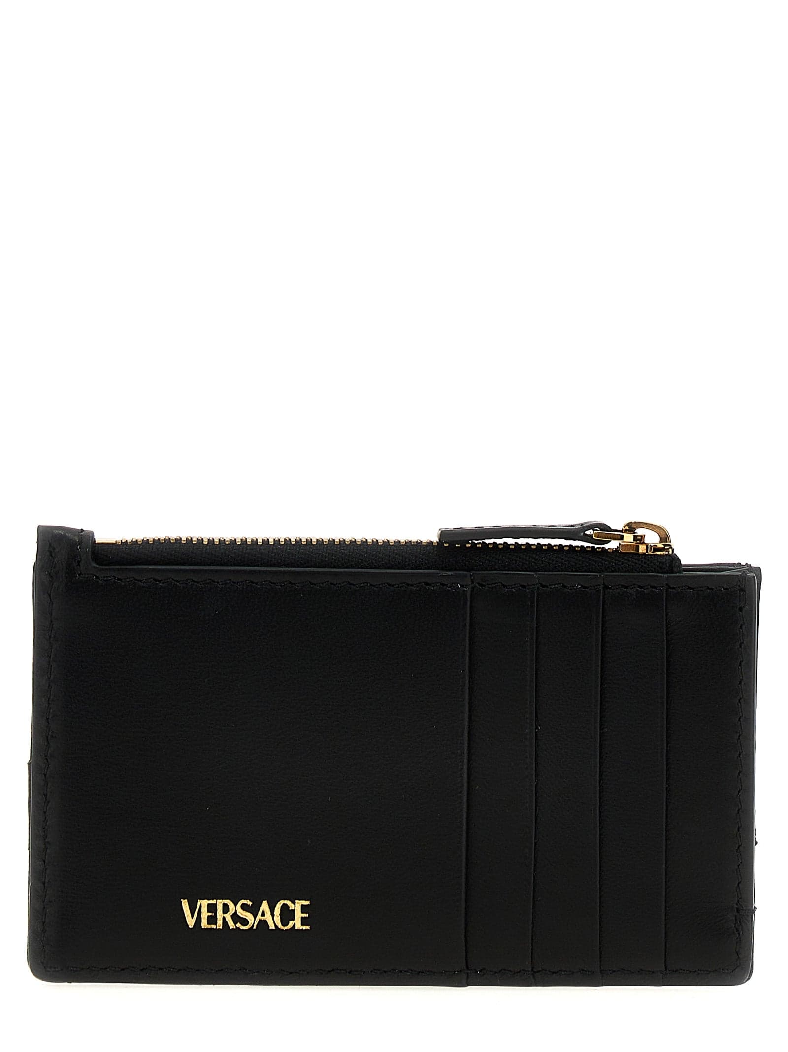 Versace Black Lamb Leather Cardholder - 2