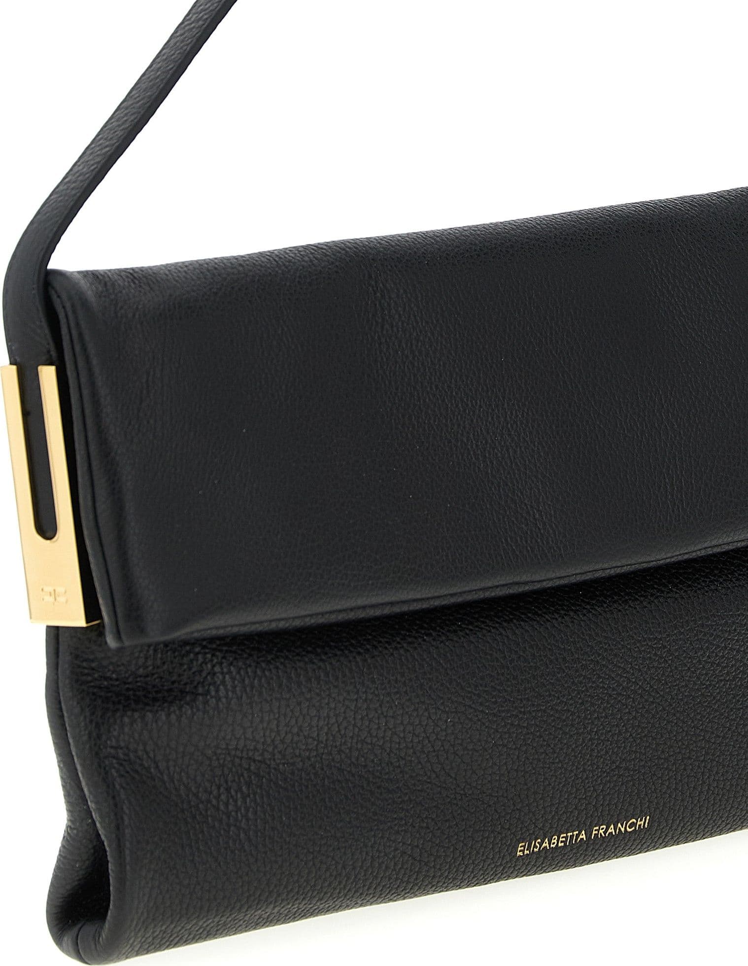Elisabetta Franchi Black Calfskin Shoulder Bag - 3
