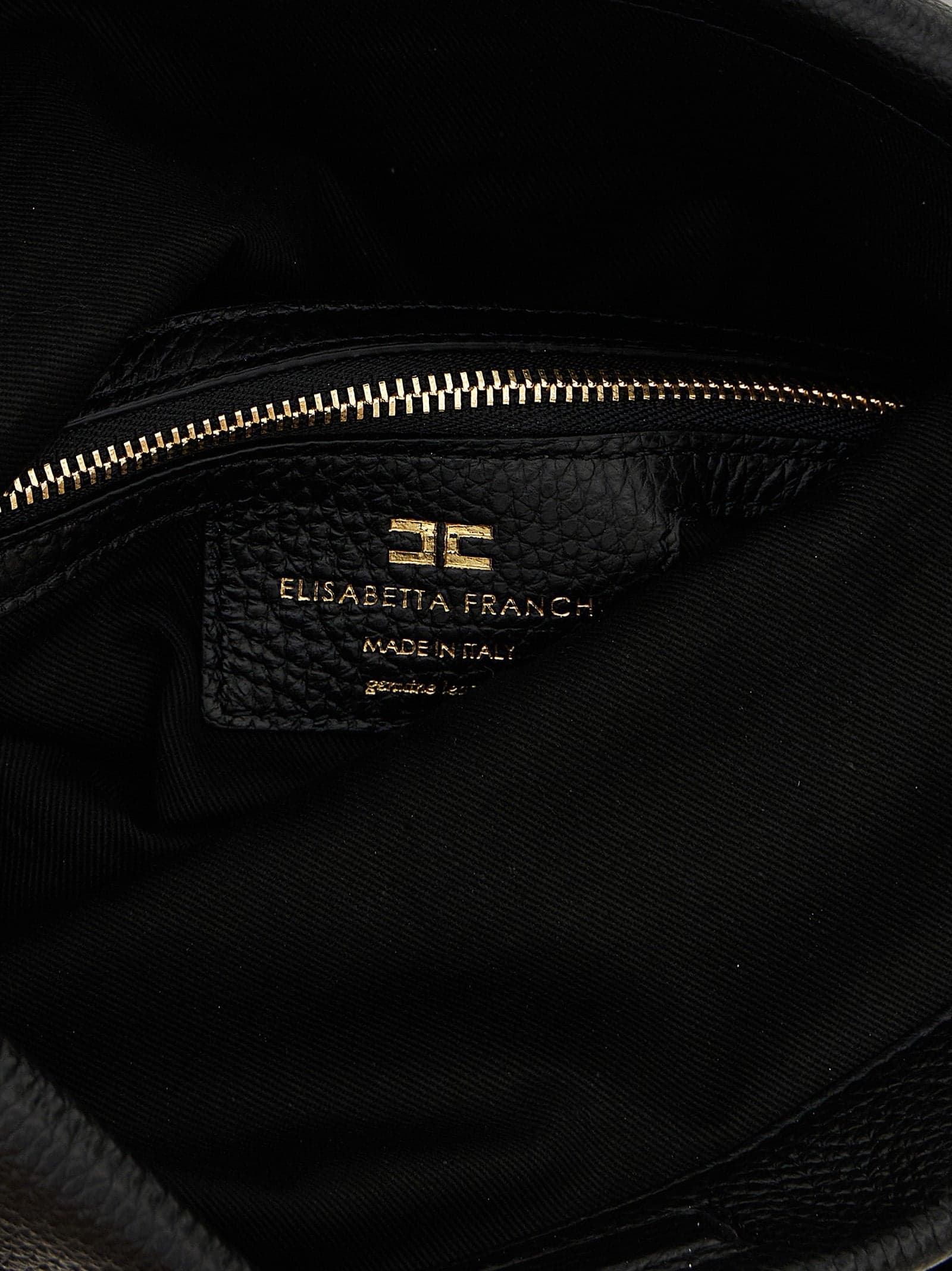 Elisabetta Franchi Black Calfskin Shoulder Bag - 4