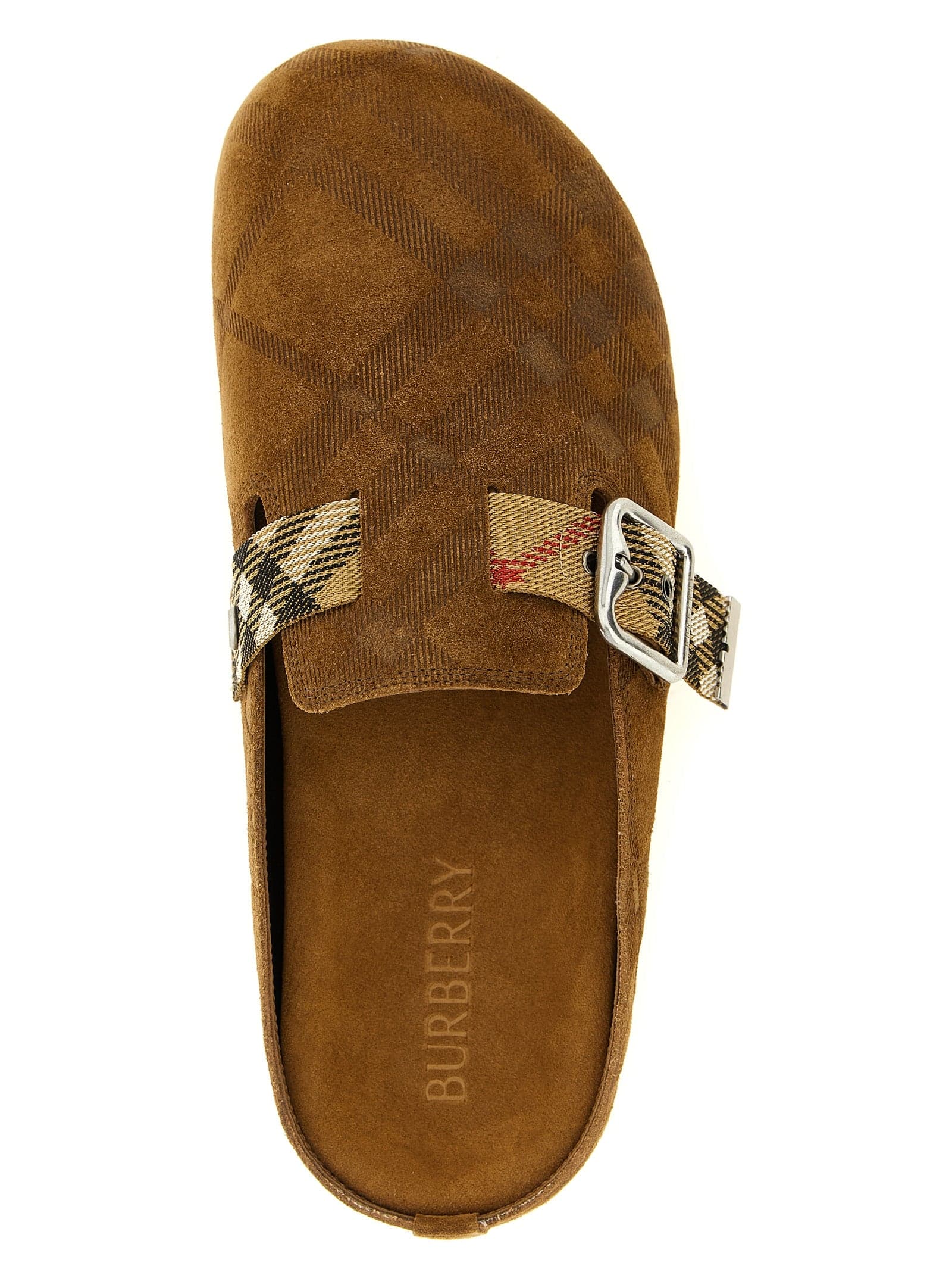 Burberry Brown Leather Clogs - 4