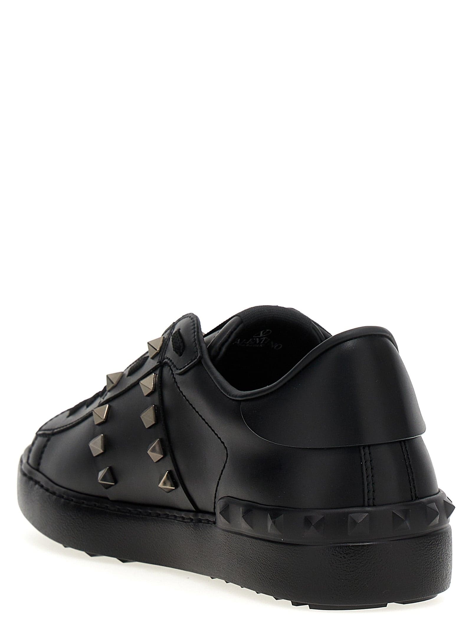 Valentino Garavani Black Calfskin Low Top Sneakers - 3