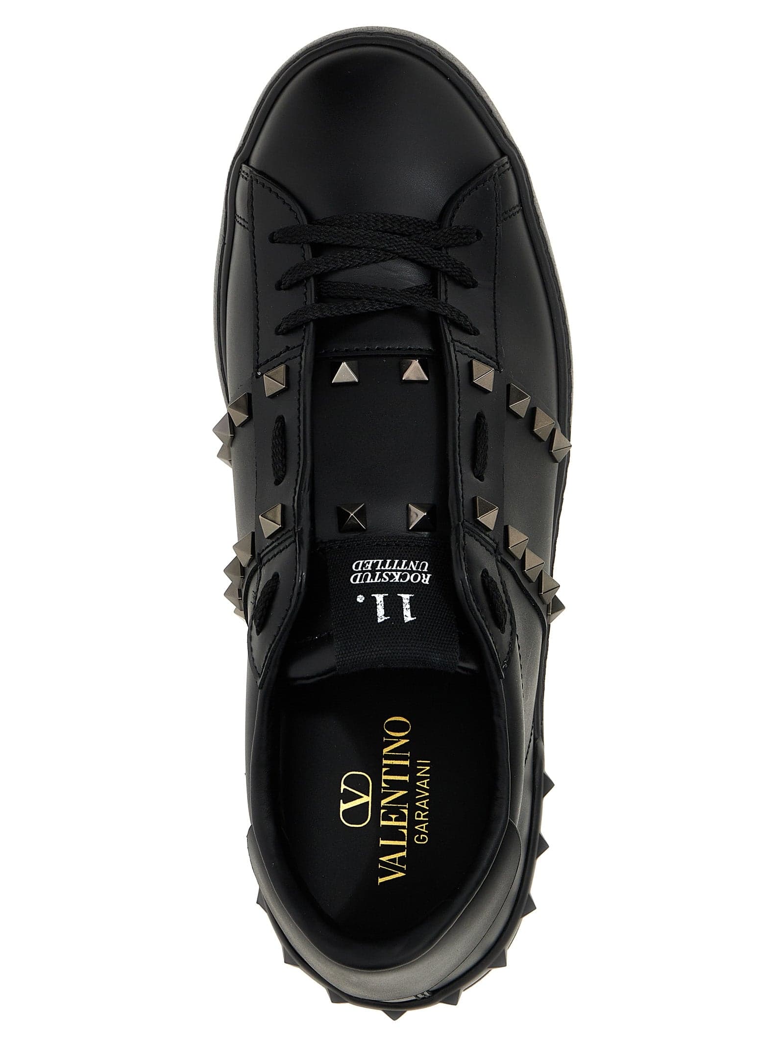 Valentino Garavani Black Calfskin Low Top Sneakers - 4