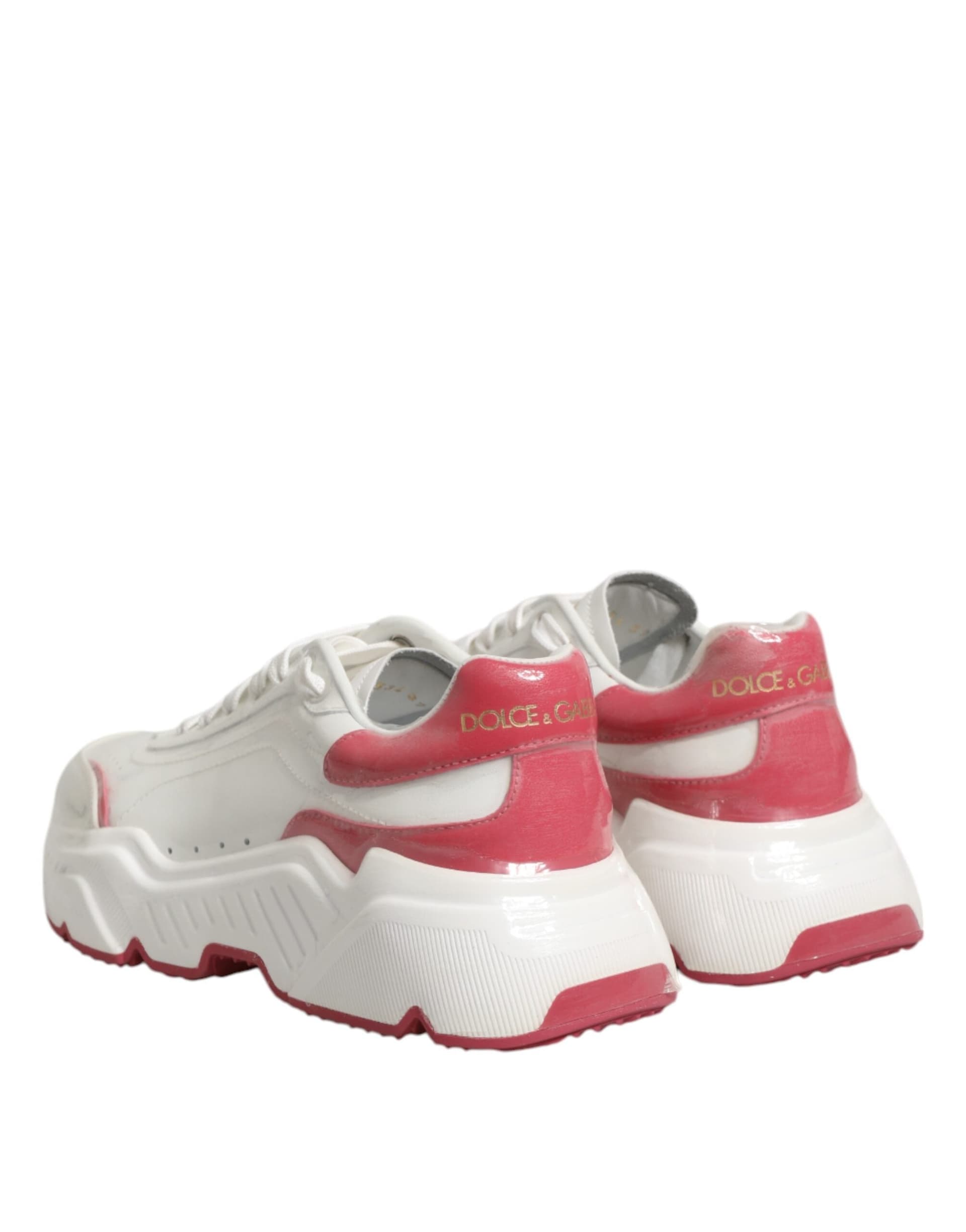 Dolce & Gabbana White Pink Daymaster Low Top Sneakers Shoes - 4