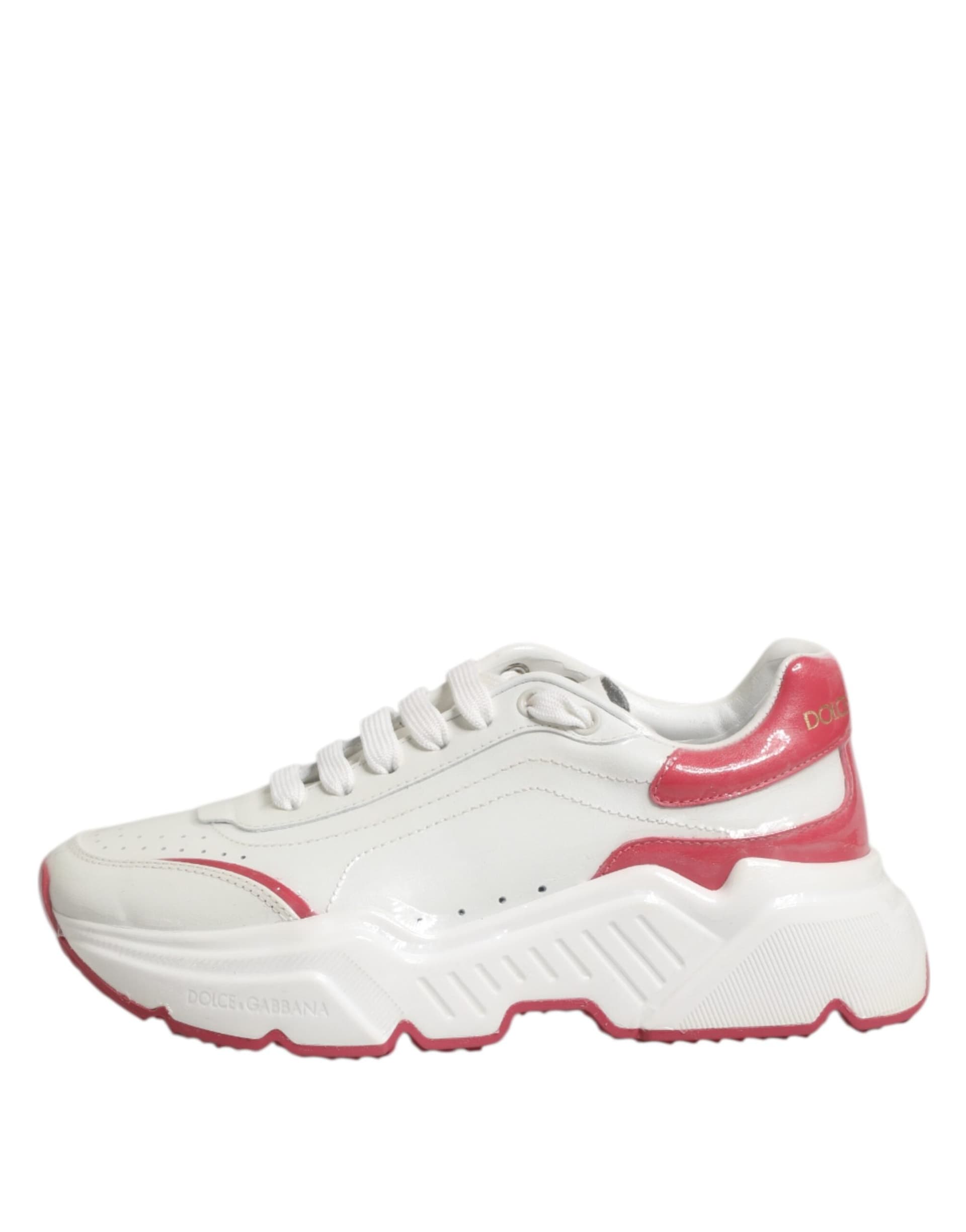 Dolce & Gabbana White Pink Daymaster Low Top Sneakers Shoes - 5