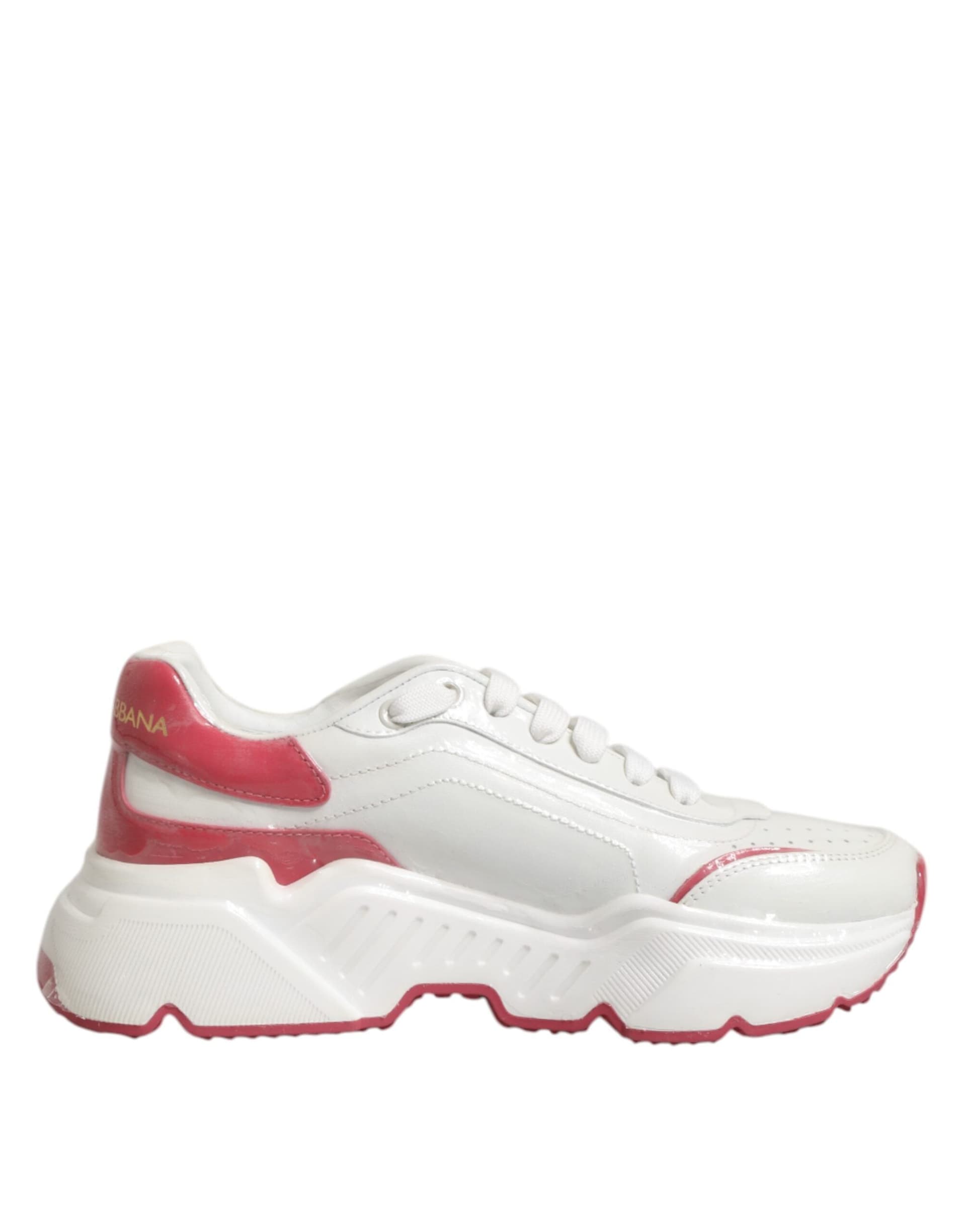 Dolce & Gabbana White Pink Daymaster Low Top Sneakers Shoes - 6
