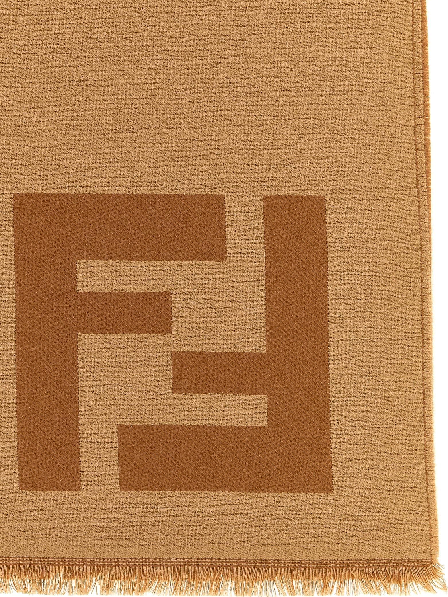 Fendi Brown Virgin Wool Foulard - 2