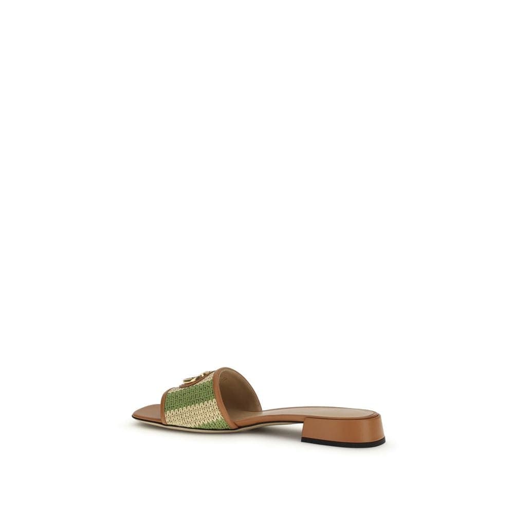 Valentino Garavani Multicolor Viscose Flat Sandals - 3