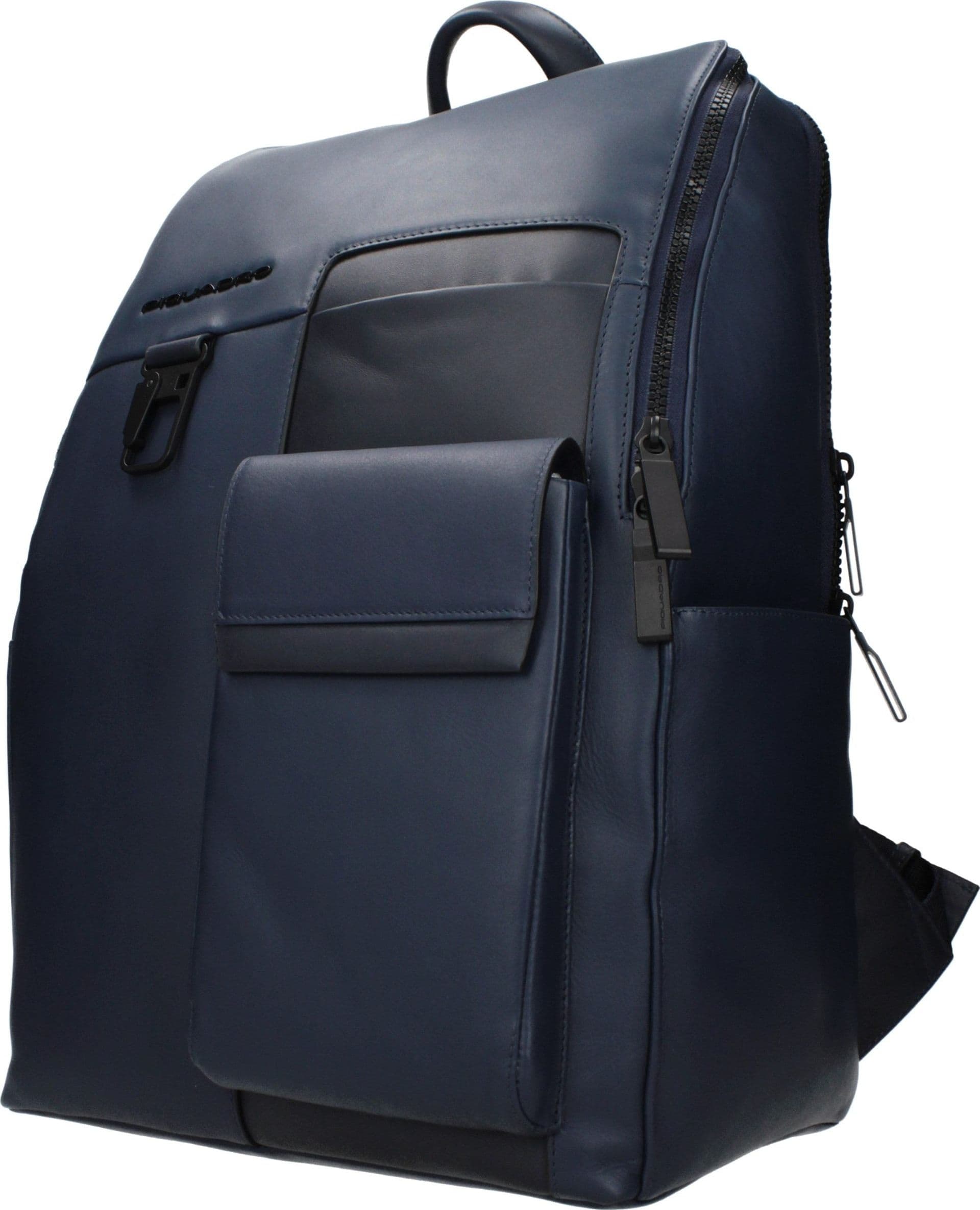 Piquadro Blue Leather Backpack - 2