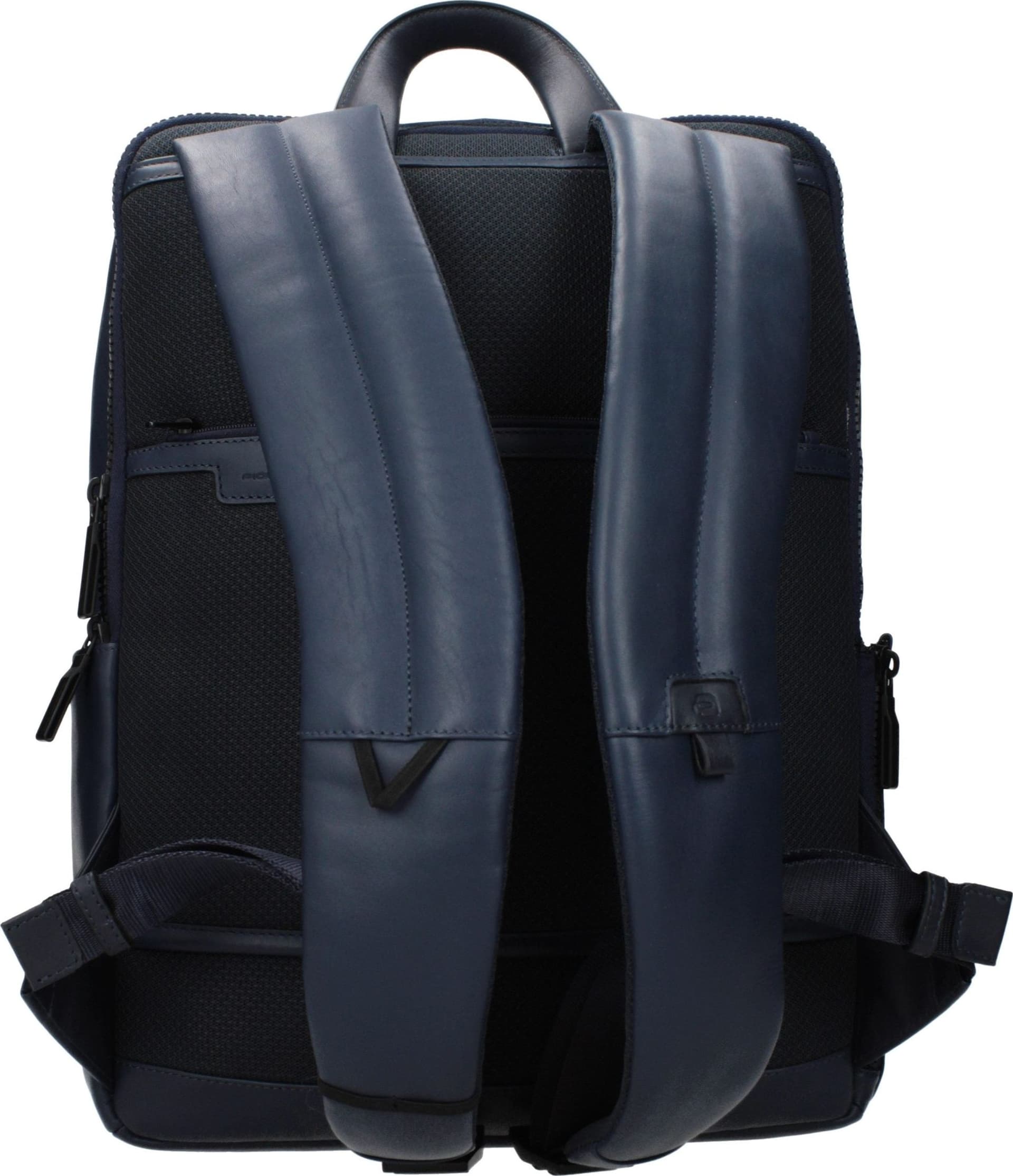 Piquadro Blue Leather Backpack - 3