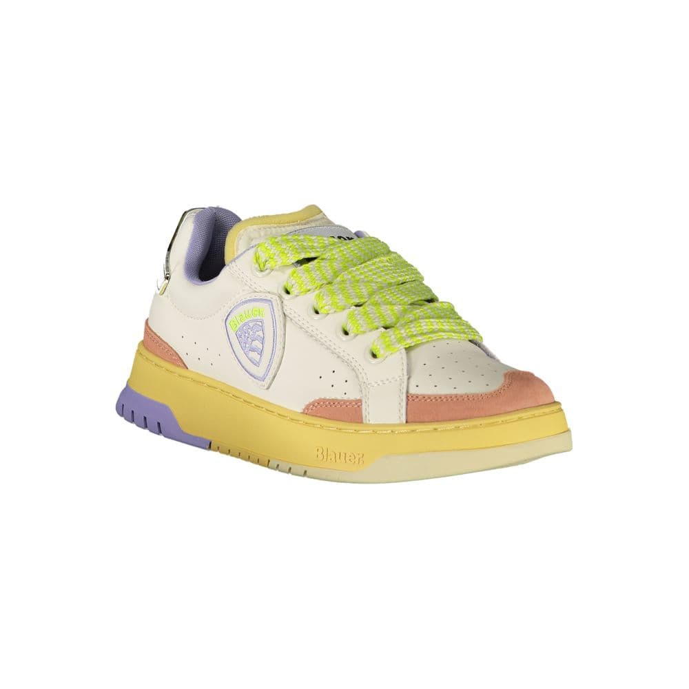 Blauer White Polyurethane Women Sneaker - 2