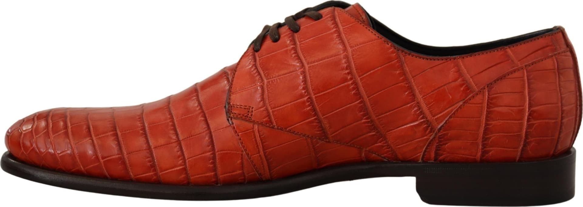 Dolce & Gabbana Orange Exotic Leather Dress Derby Shoes - 3