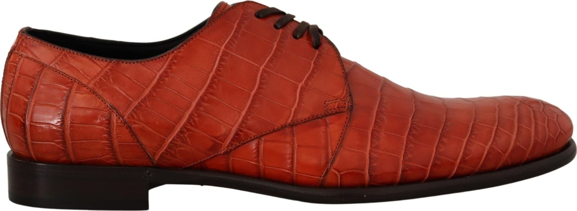 Dolce & Gabbana Orange Exotic Leather Dress Derby Shoes - 4