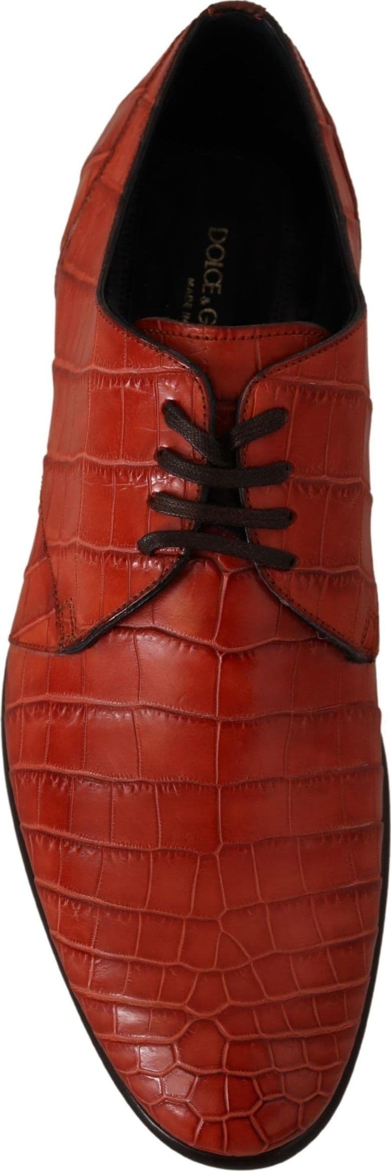 Dolce & Gabbana Orange Exotic Leather Dress Derby Shoes - 7