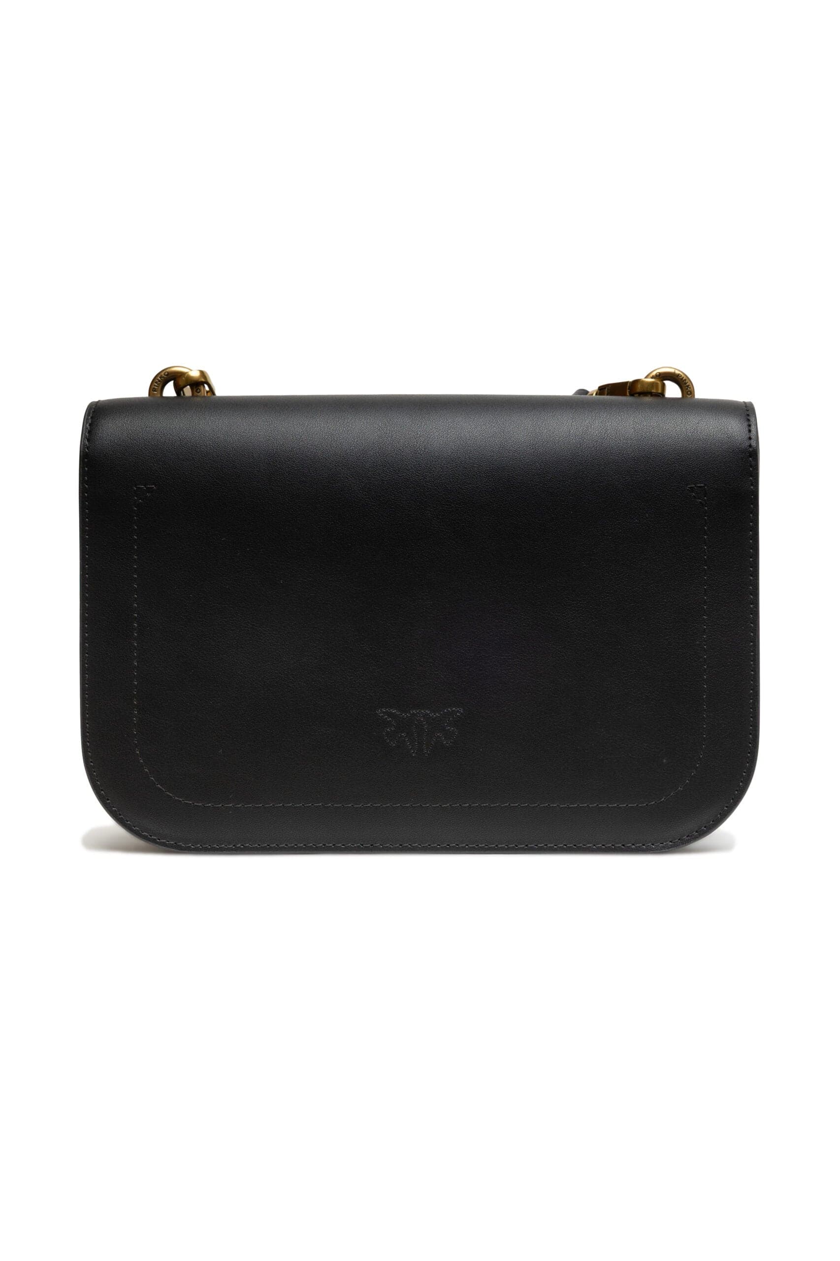 PINKO Black Leather Love Bell Classic Shoulder Bag - 3