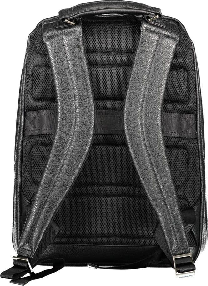 Piquadro Black Leather Men's Backpack - 2