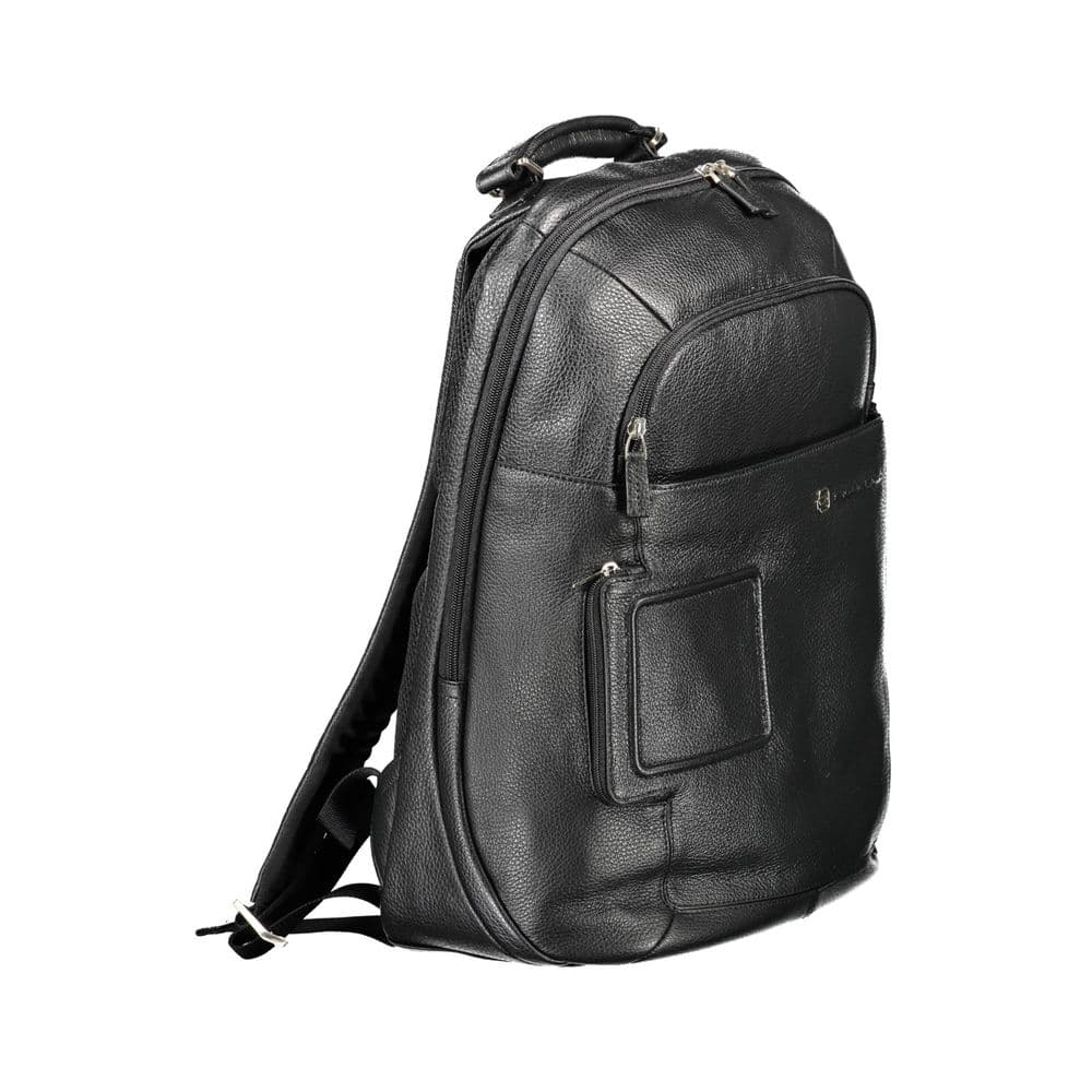 Piquadro Black Leather Men's Backpack - 3