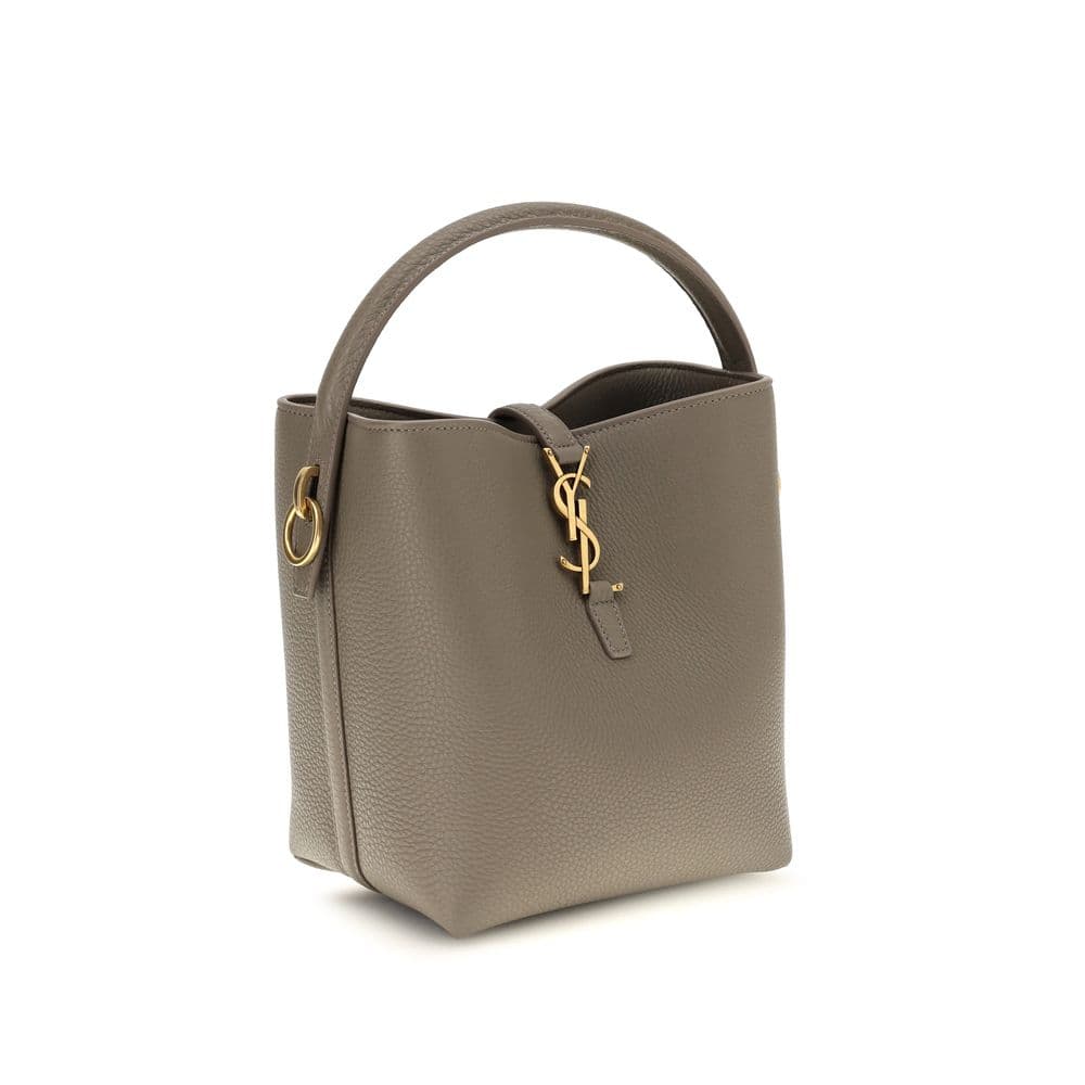 Saint Laurent Beige Calf Leather Bos Taurus Backet Bag - 2