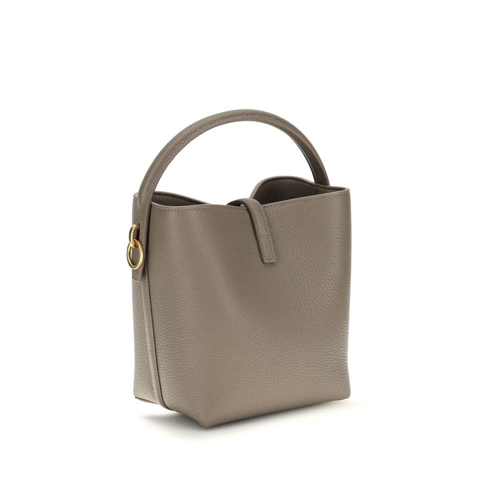 Saint Laurent Beige Calf Leather Bos Taurus Backet Bag - 3