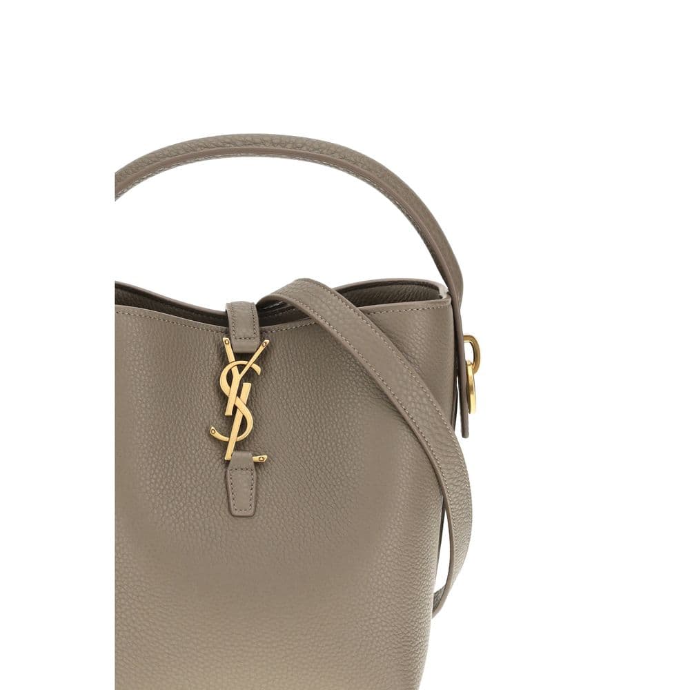 Saint Laurent Beige Calf Leather Bos Taurus Backet Bag - 4