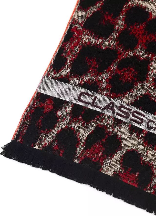 Cavalli Class Burgundy Wool Men Scarf - 2