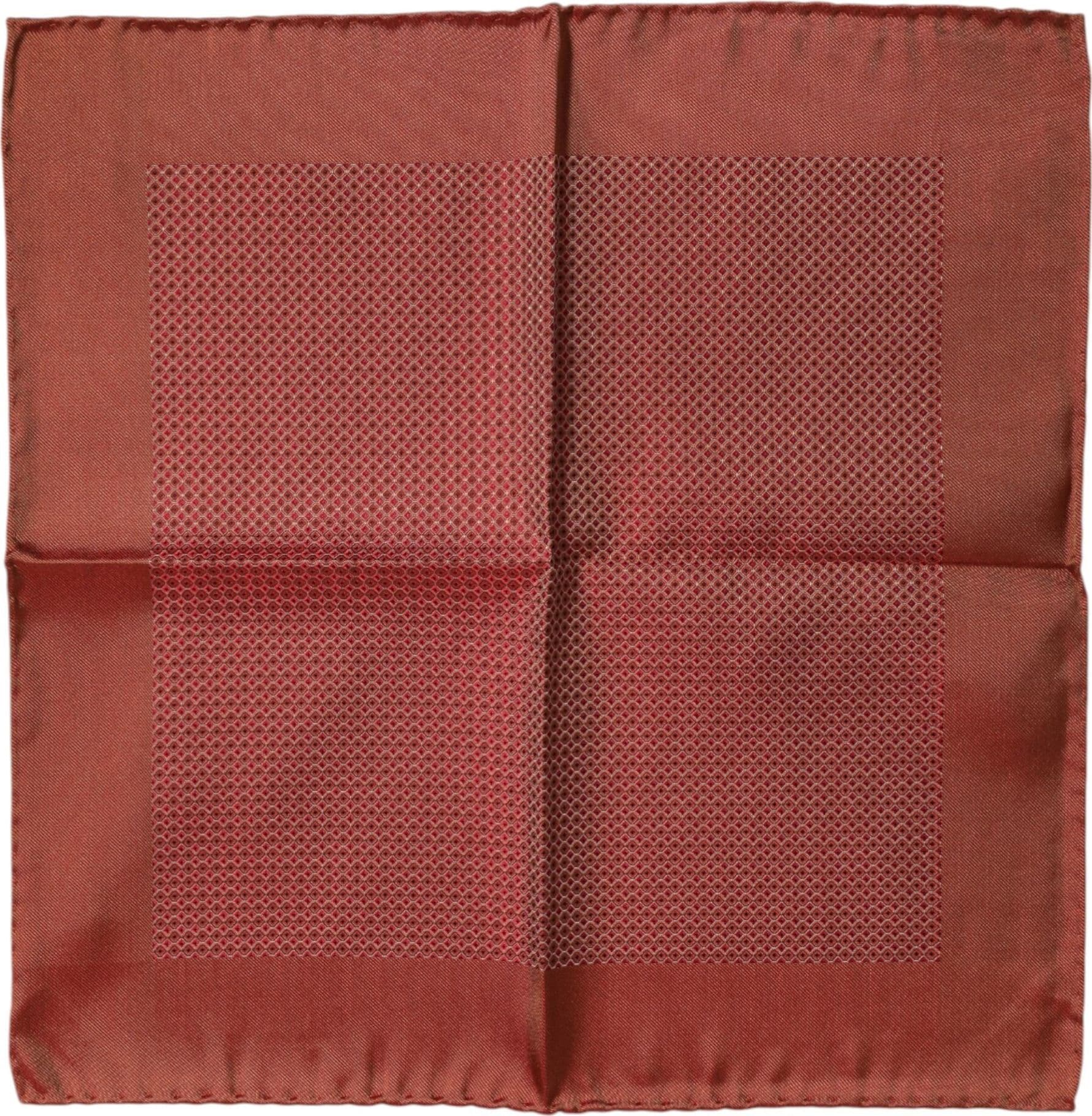 Dolce & Gabbana Orange Silk Square Men Foulard Scarf - 2