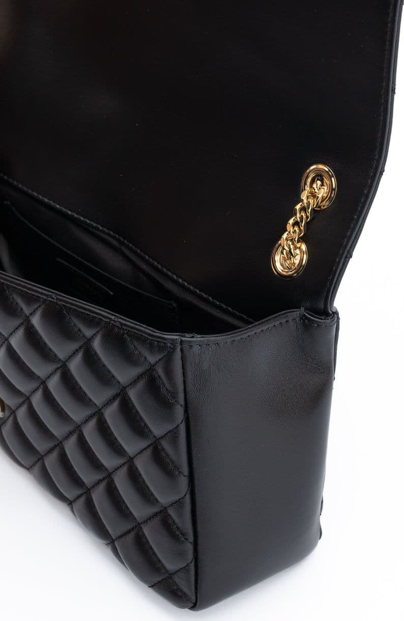 Versace Black Quilted Leather Shoulder Strap Bag - 4